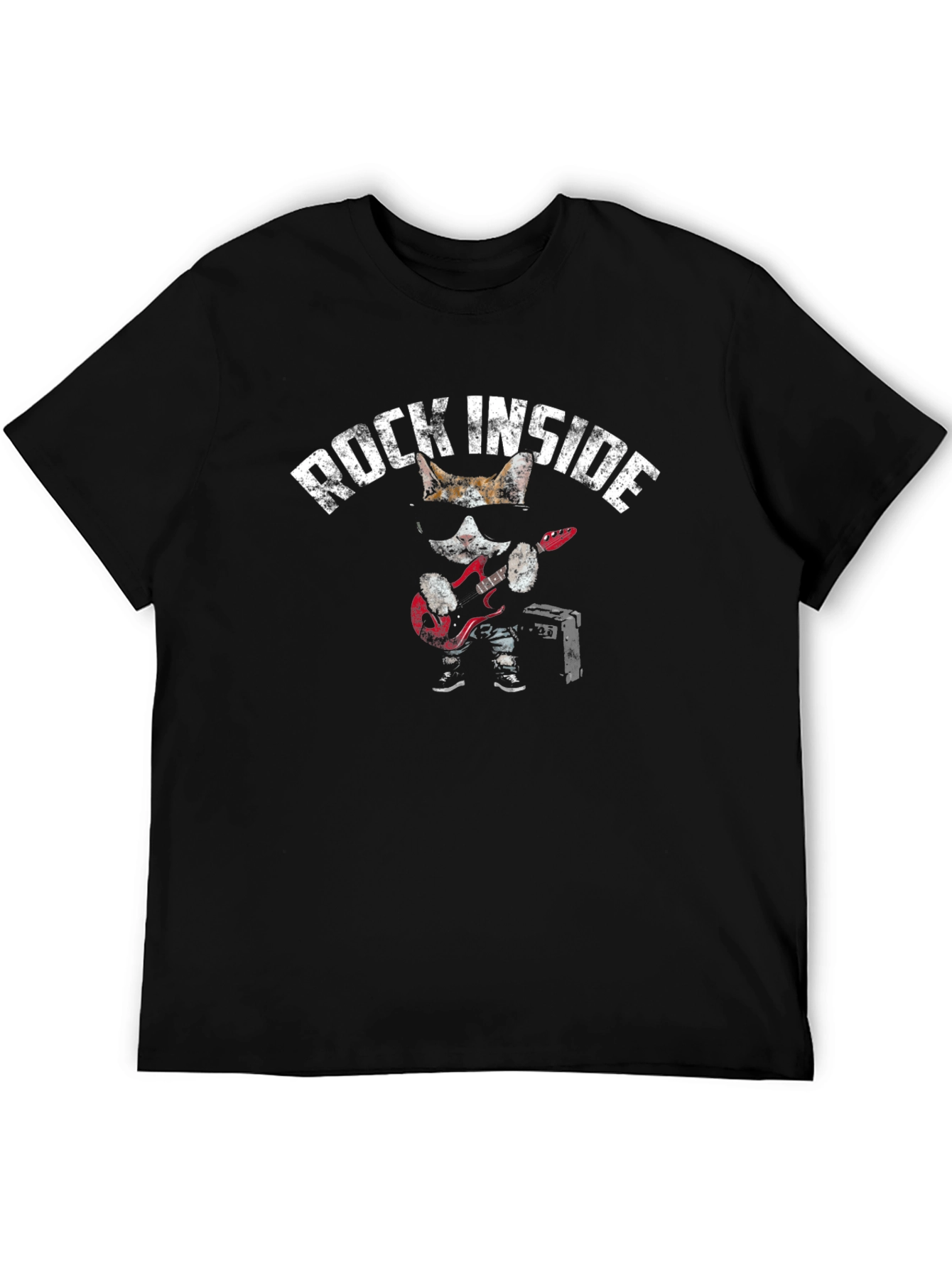 Rock Inside Cat T-Shirt - Cool Graphic Tee