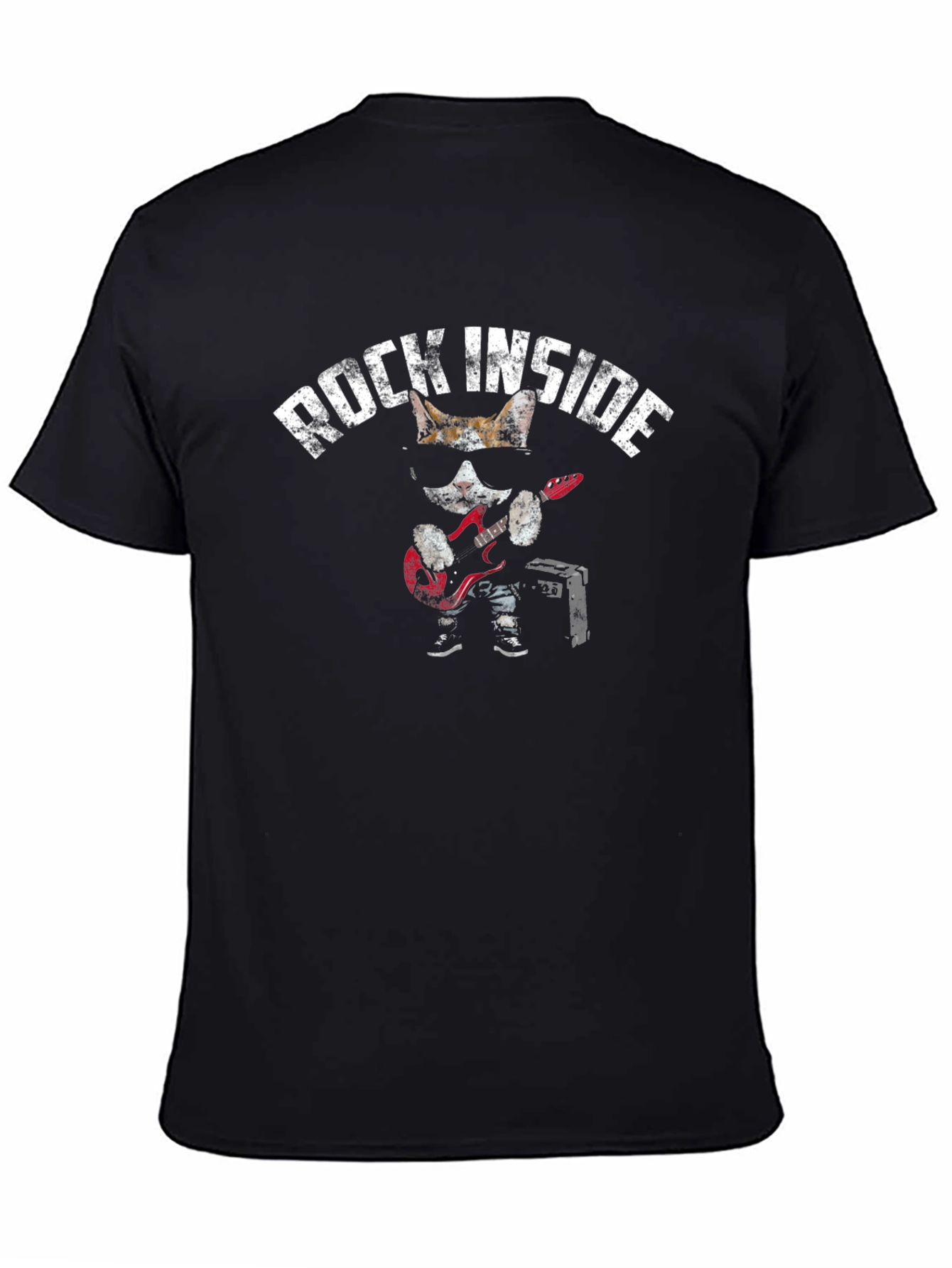 Rock Inside Cat T-Shirt - Cool Graphic Tee