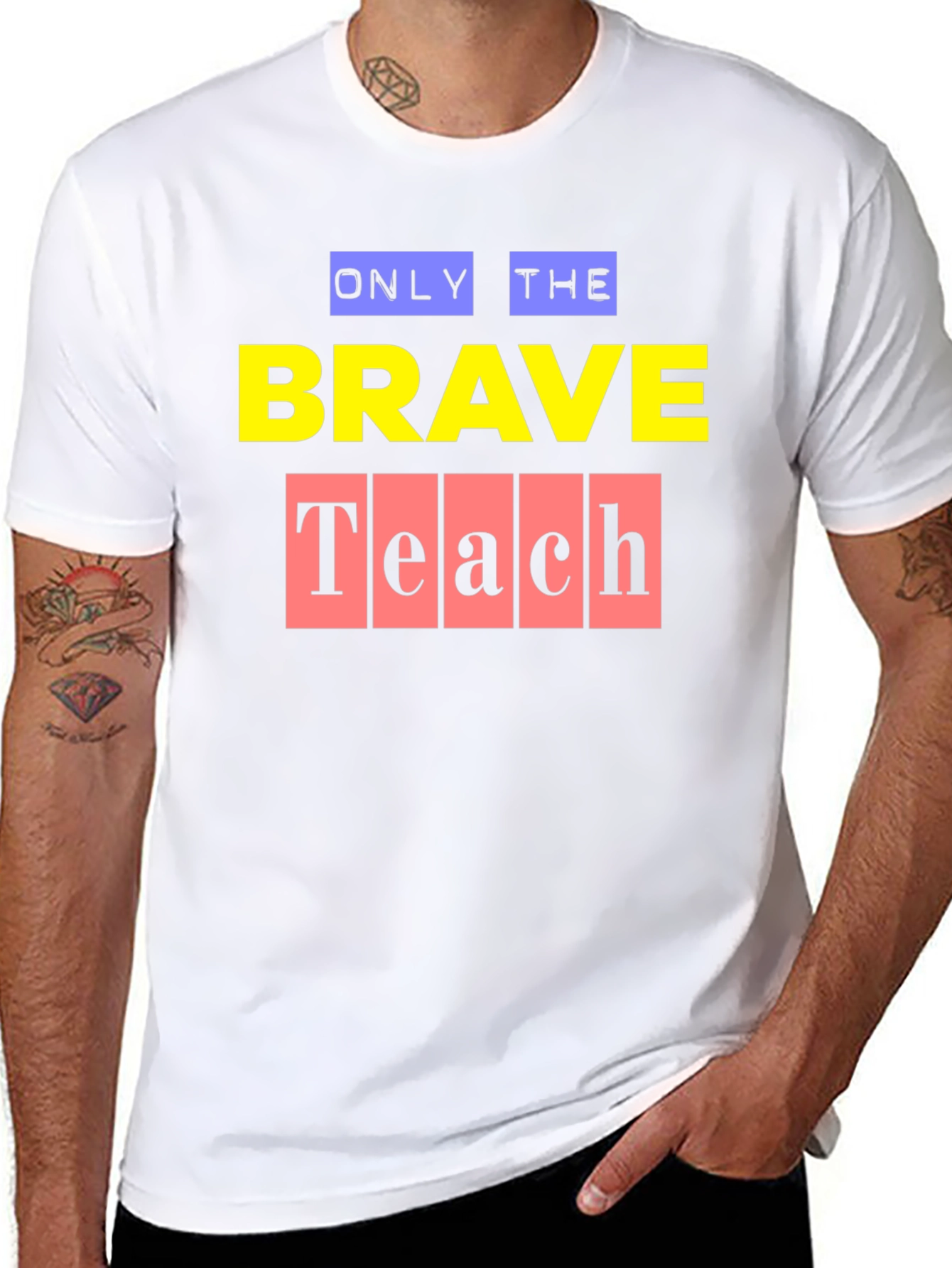 Only the Brave Teach Graphic T-Shirt