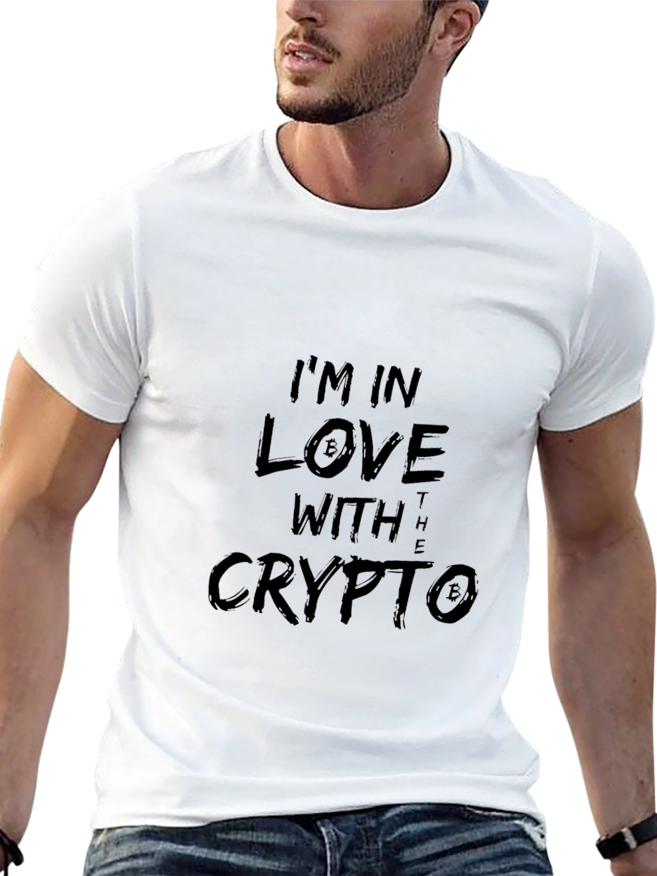 Crypto Love T-Shirt - Black Crew Neck Tee