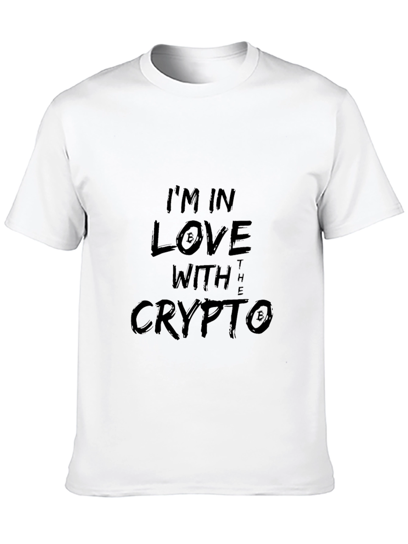 Crypto Love T-Shirt - Black Crew Neck Tee