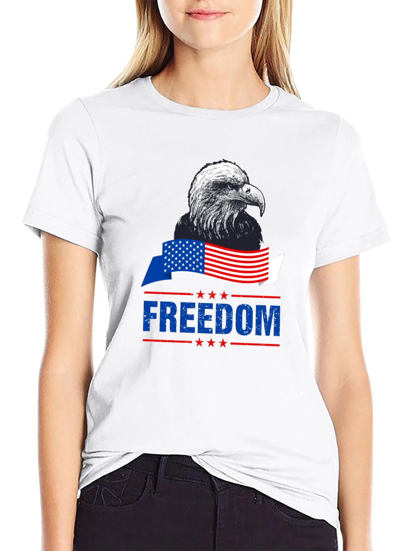 Freedom Eagle Graphic Tee - Patriotic Style