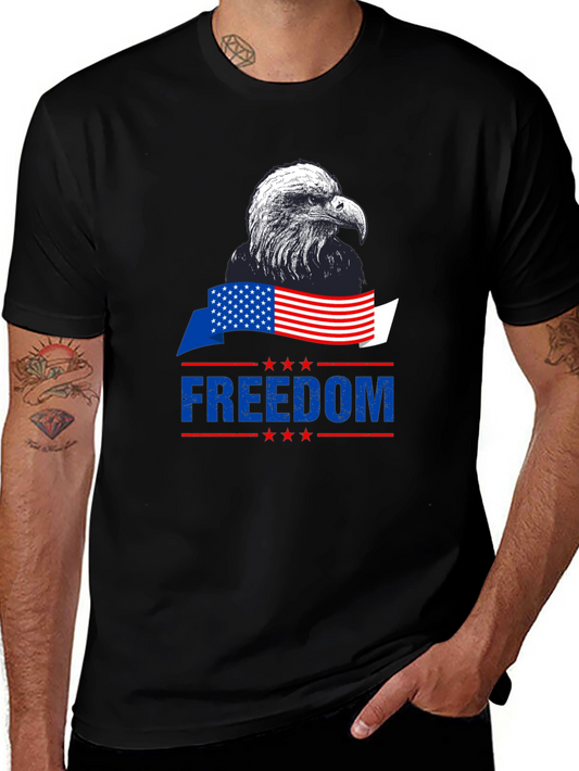 Freedom Eagle Graphic Tee - Patriotic Style