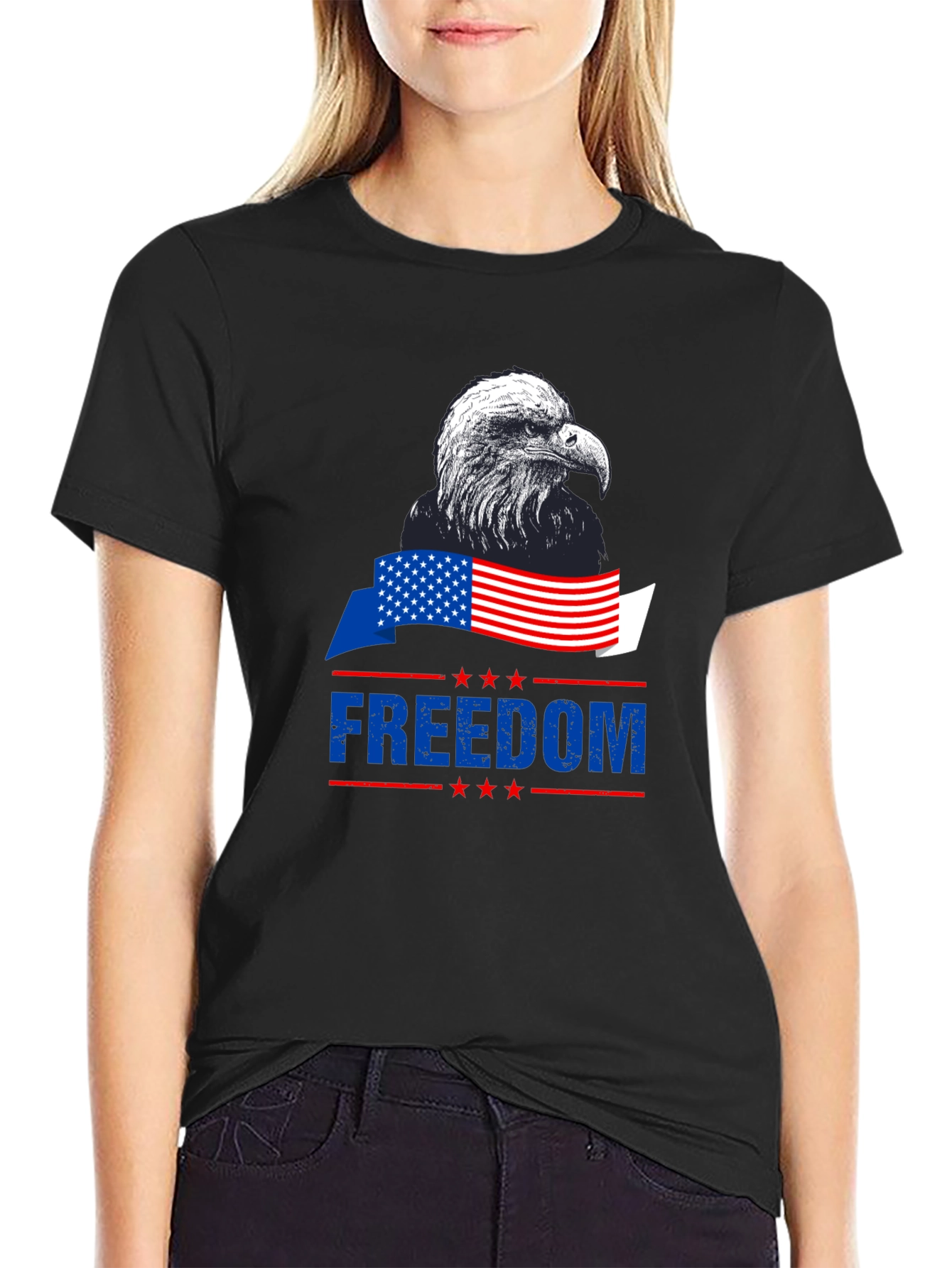 Freedom Eagle Graphic Tee - Patriotic Style