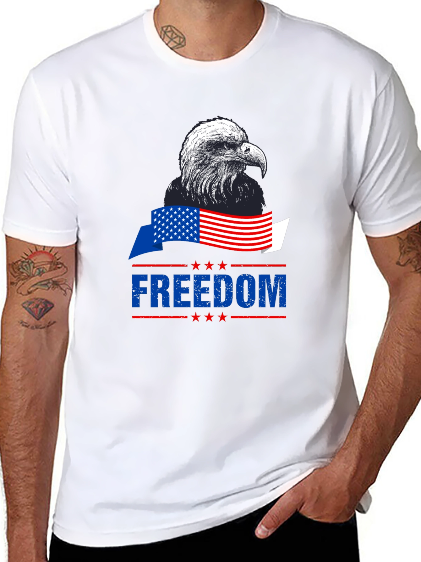 Freedom Eagle Graphic Tee - Patriotic Style