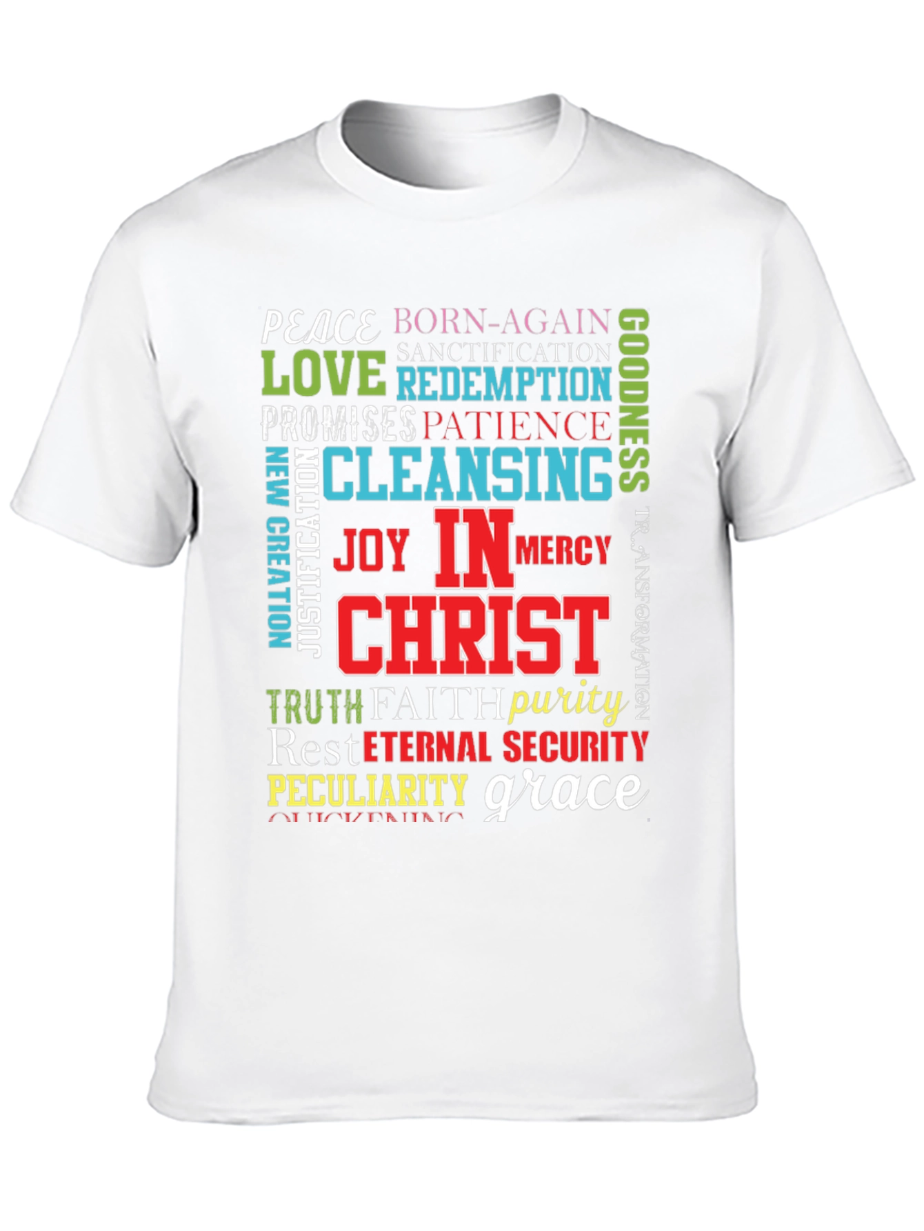 Faith-Based Word Art T-Shirt - Christian Apparel