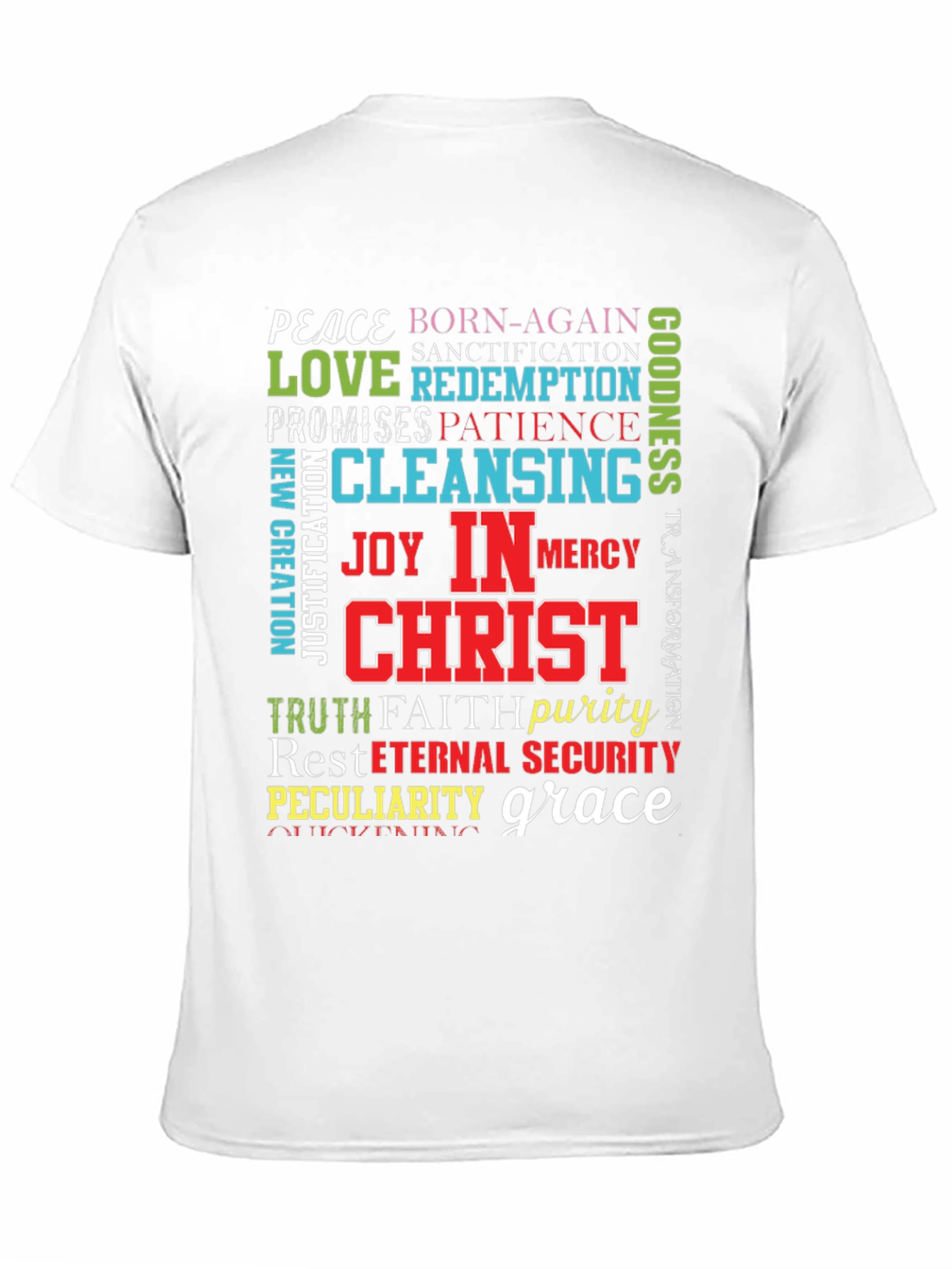 Faith-Based Word Art T-Shirt - Christian Apparel