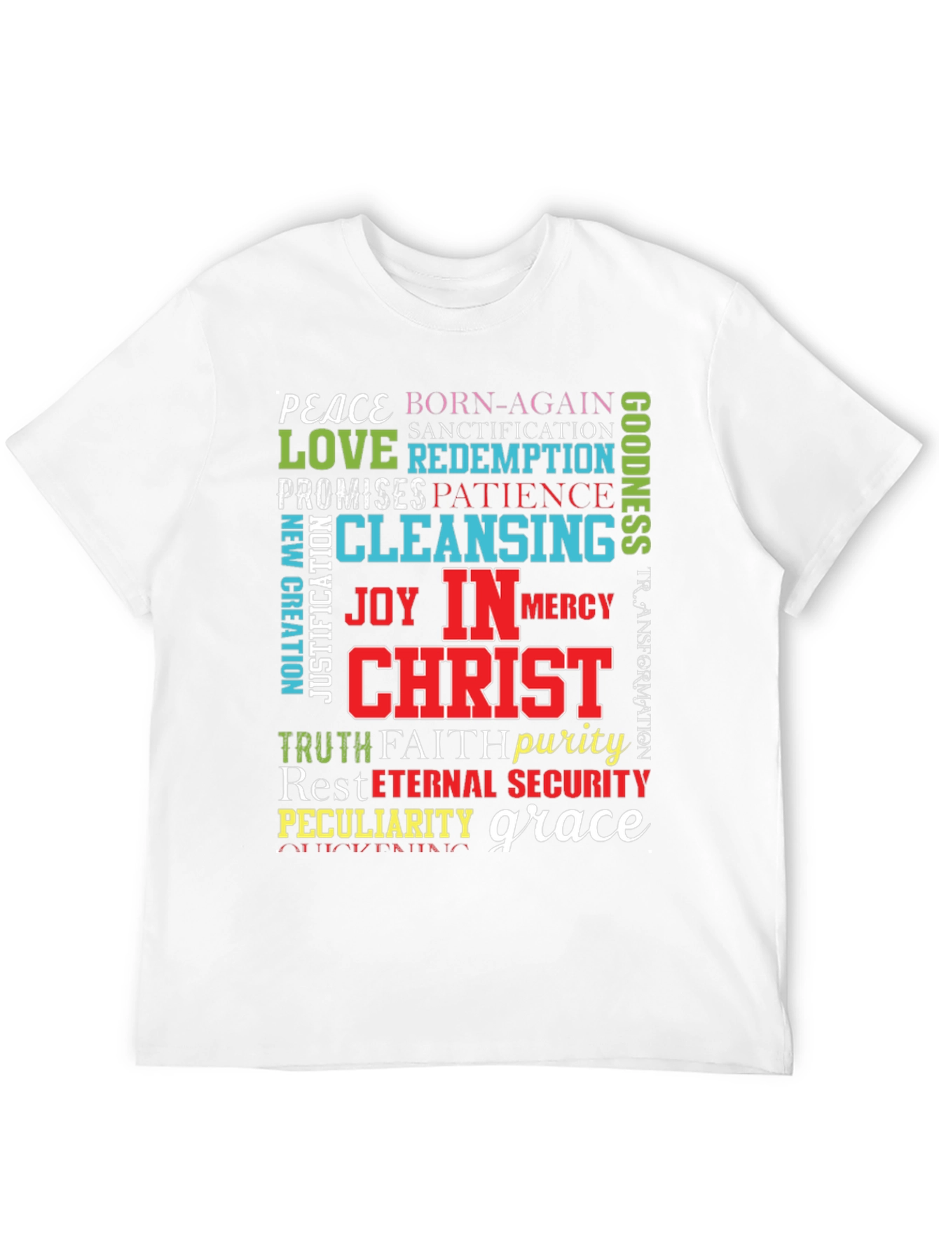 Faith-Based Word Art T-Shirt - Christian Apparel