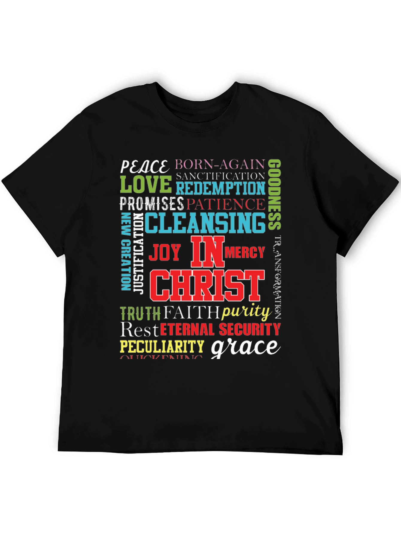 Faith-Based Word Art T-Shirt - Christian Apparel