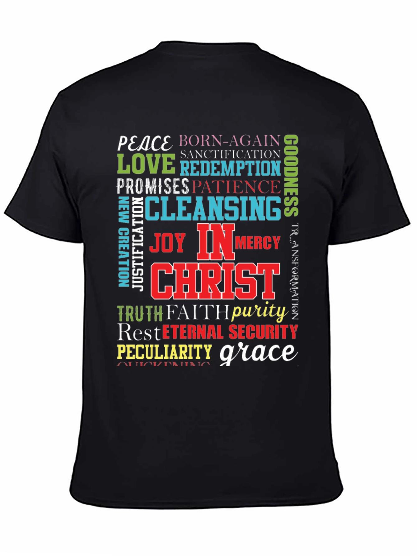 Faith-Based Word Art T-Shirt - Christian Apparel