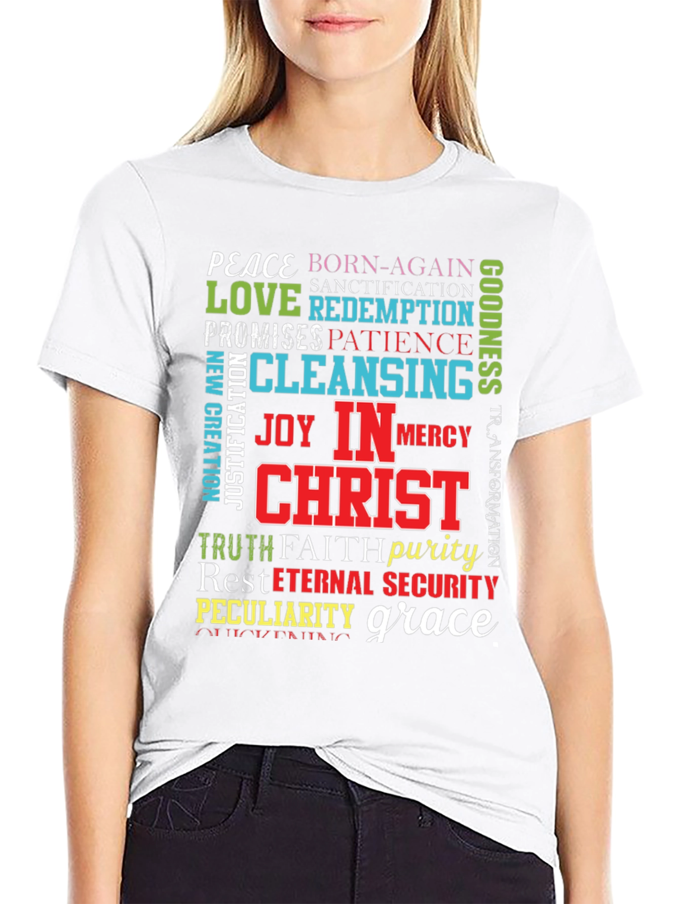 Faith-Based Word Art T-Shirt - Christian Apparel