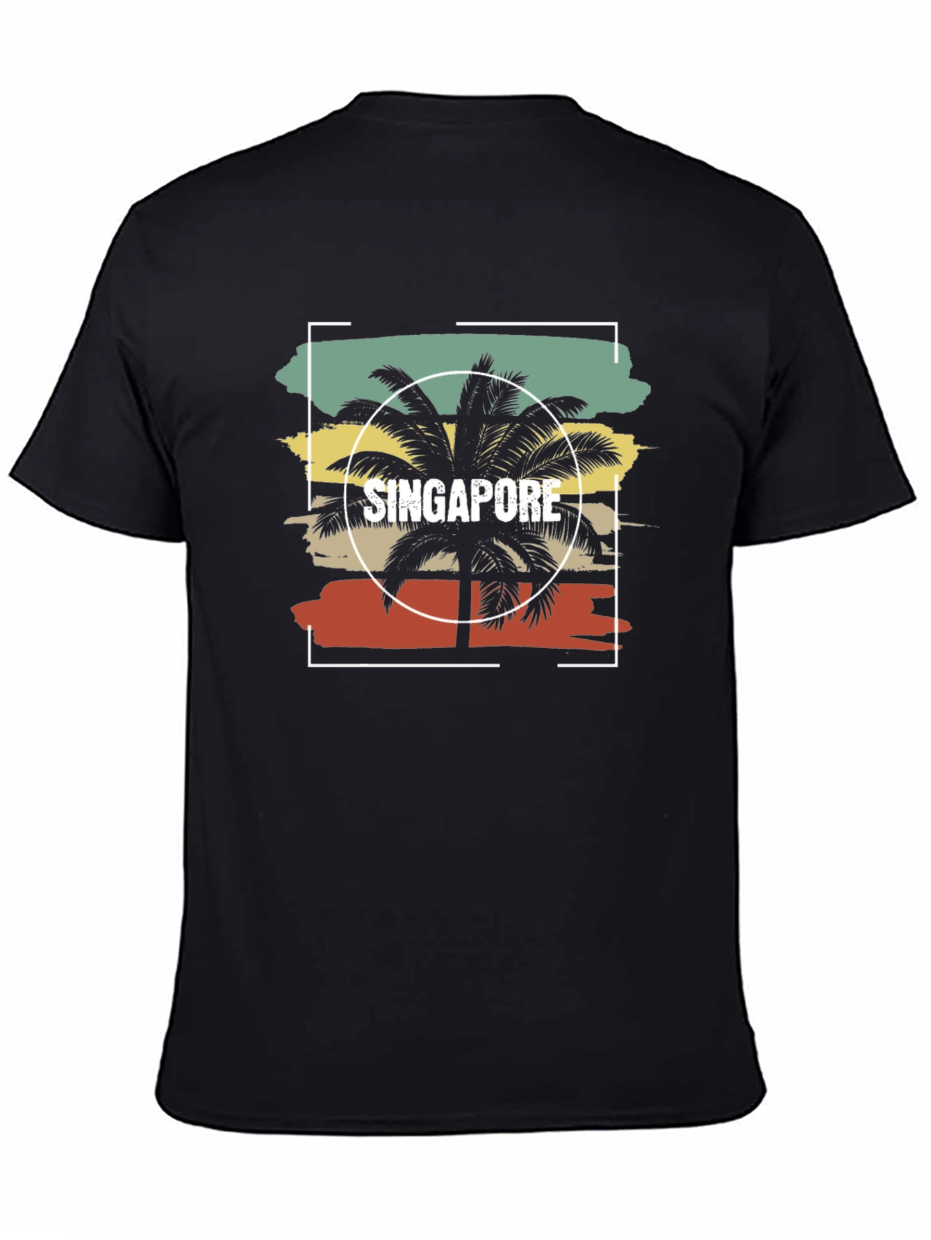Singapore Palm Tree Retro T-Shirt