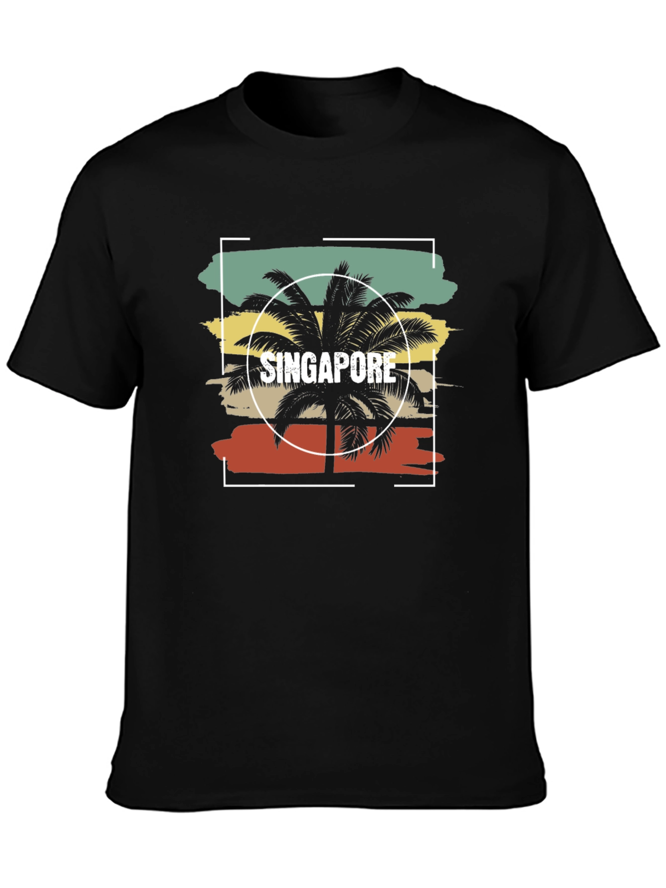Singapore Palm Tree Retro T-Shirt