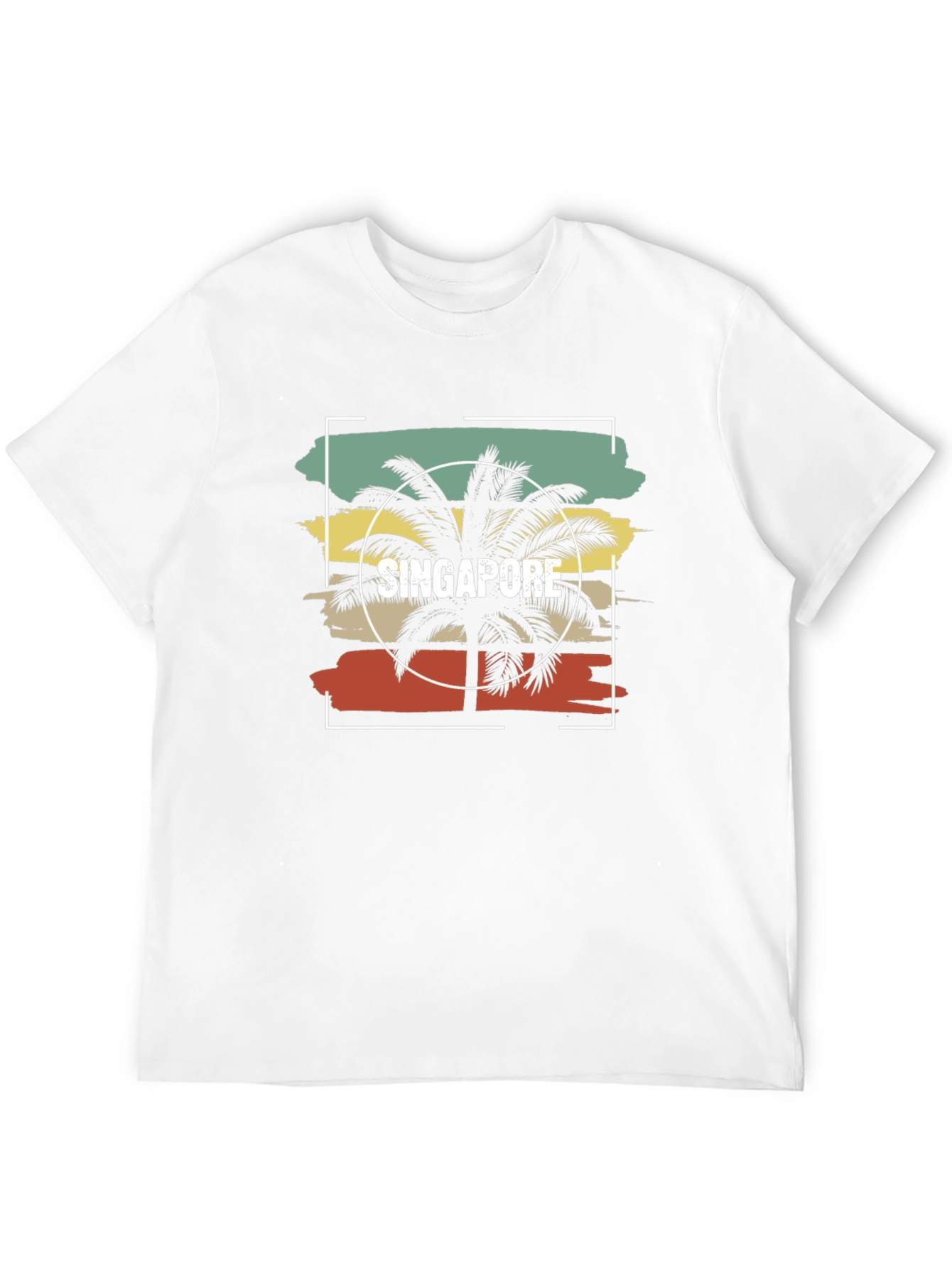 Singapore Palm Tree Retro T-Shirt