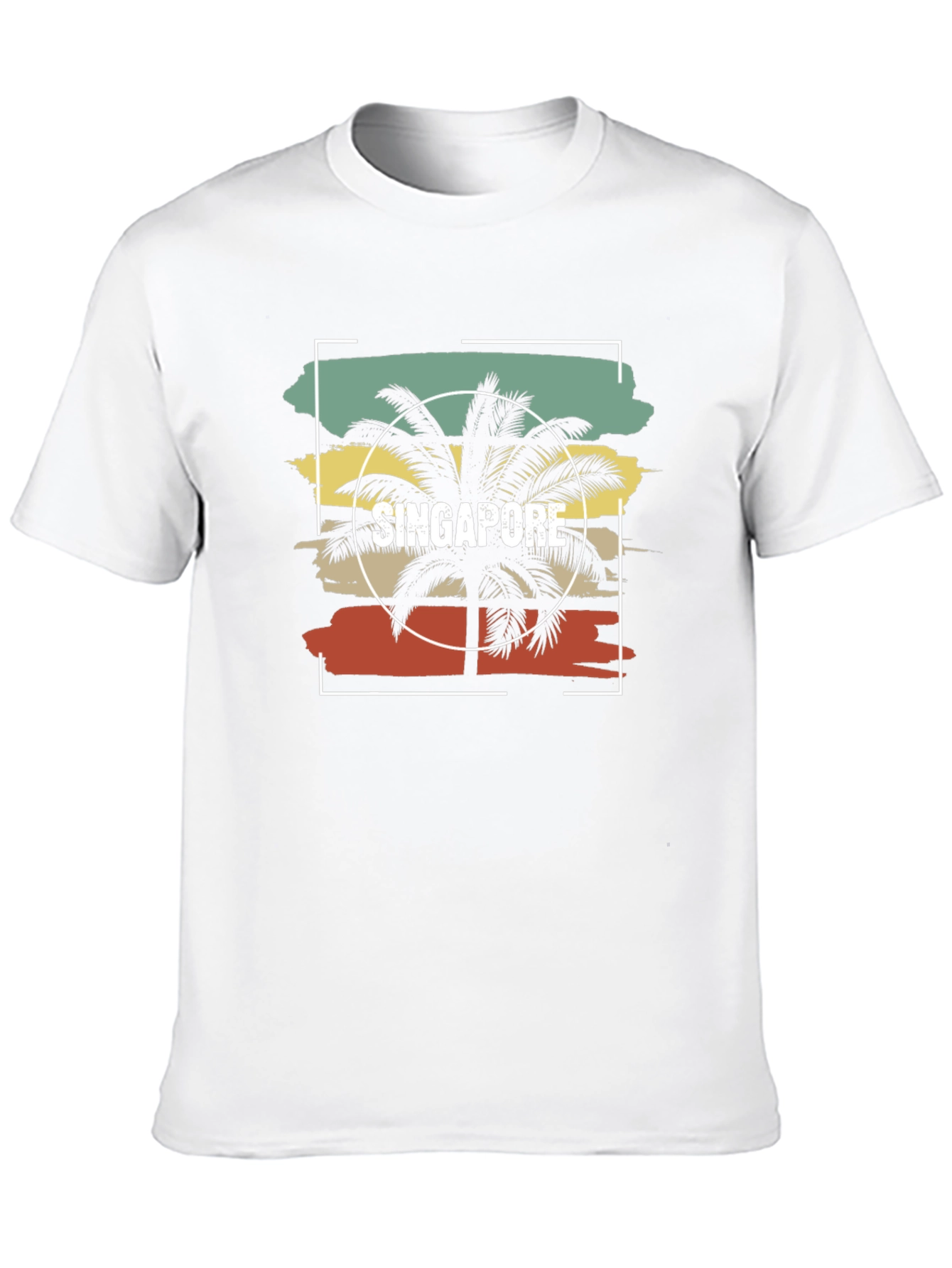 Singapore Palm Tree Retro T-Shirt