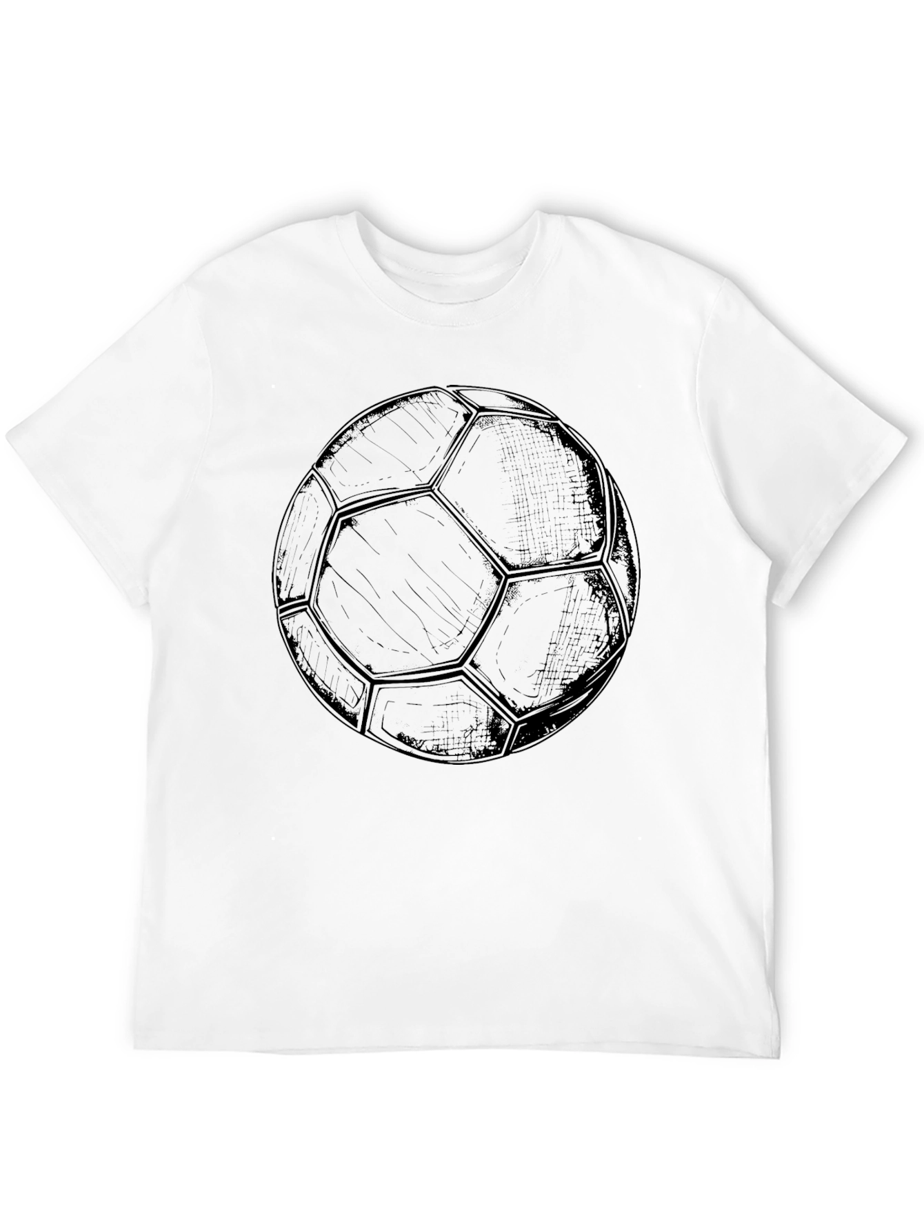Soccer Ball Graphic Black T-Shirt