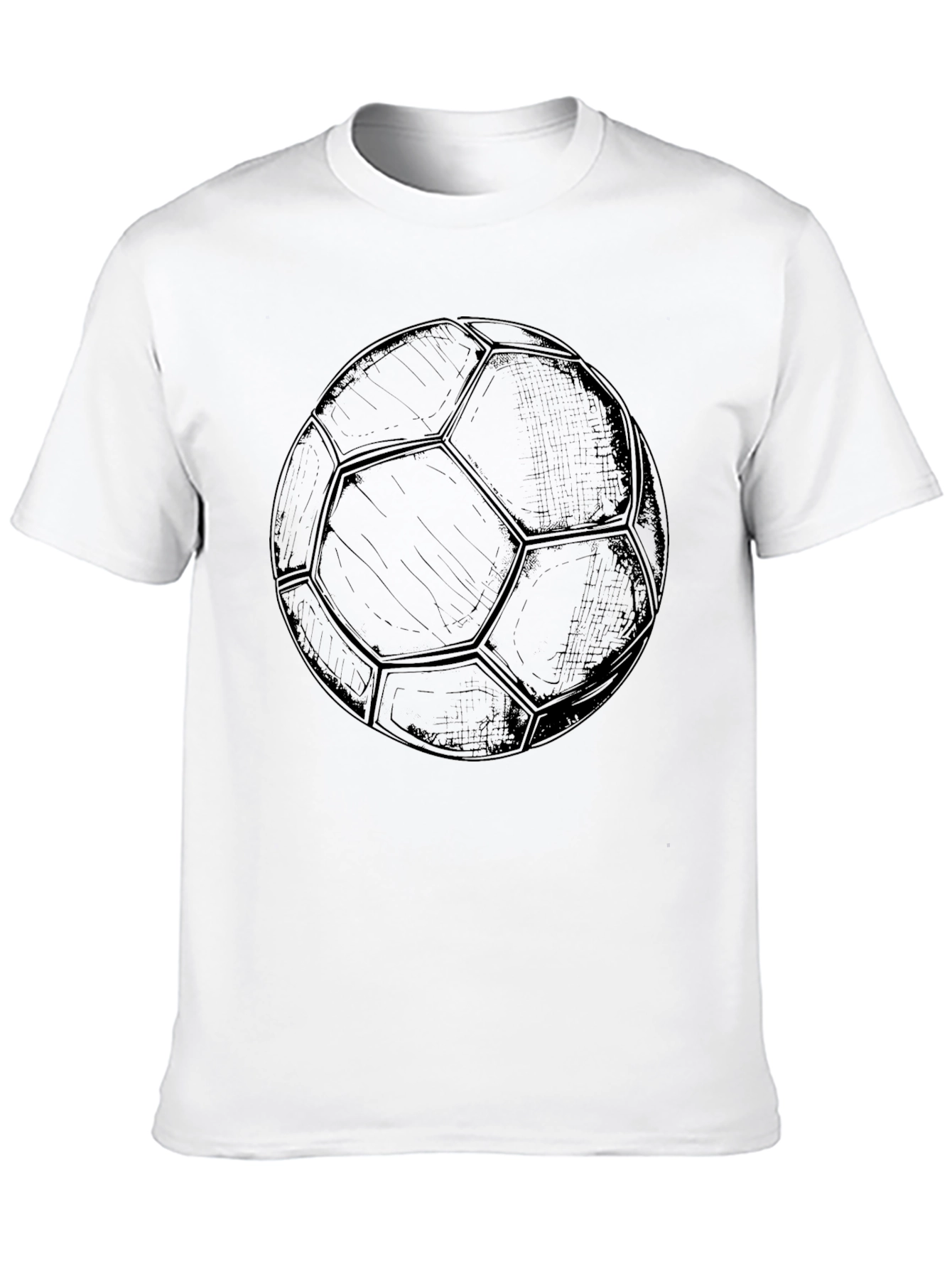 Soccer Ball Graphic Black T-Shirt