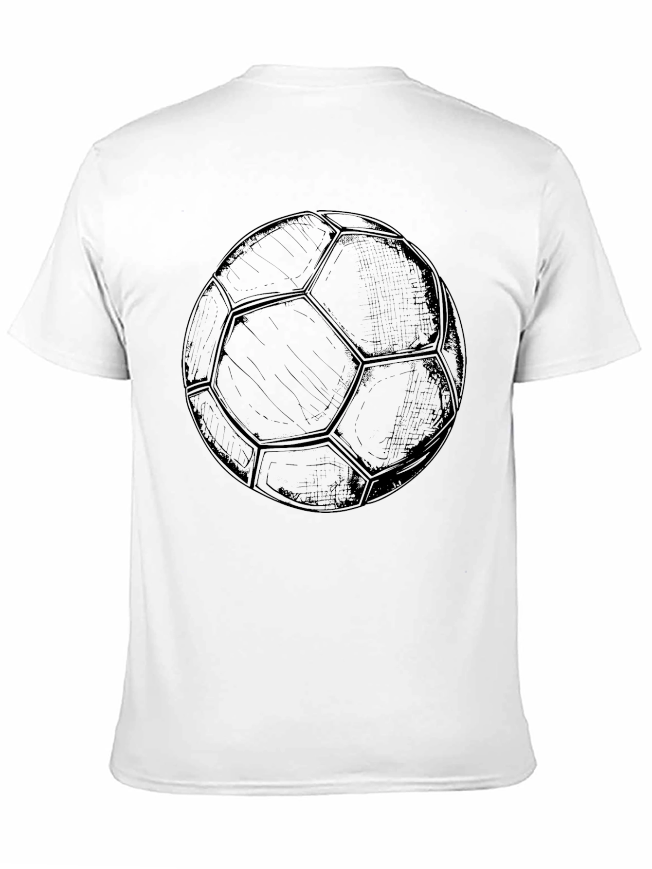 Soccer Ball Graphic Black T-Shirt