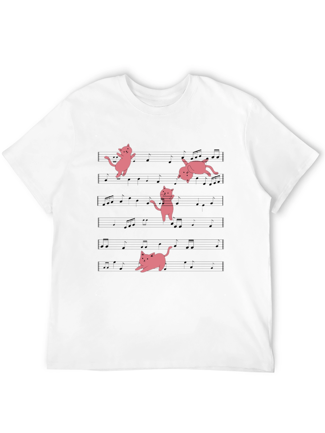Musical Cat T-Shirt - Black