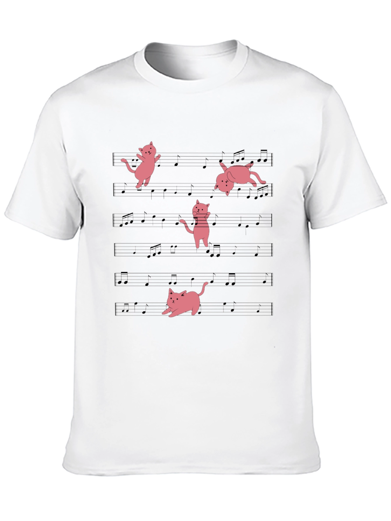 Musical Cat T-Shirt - Black