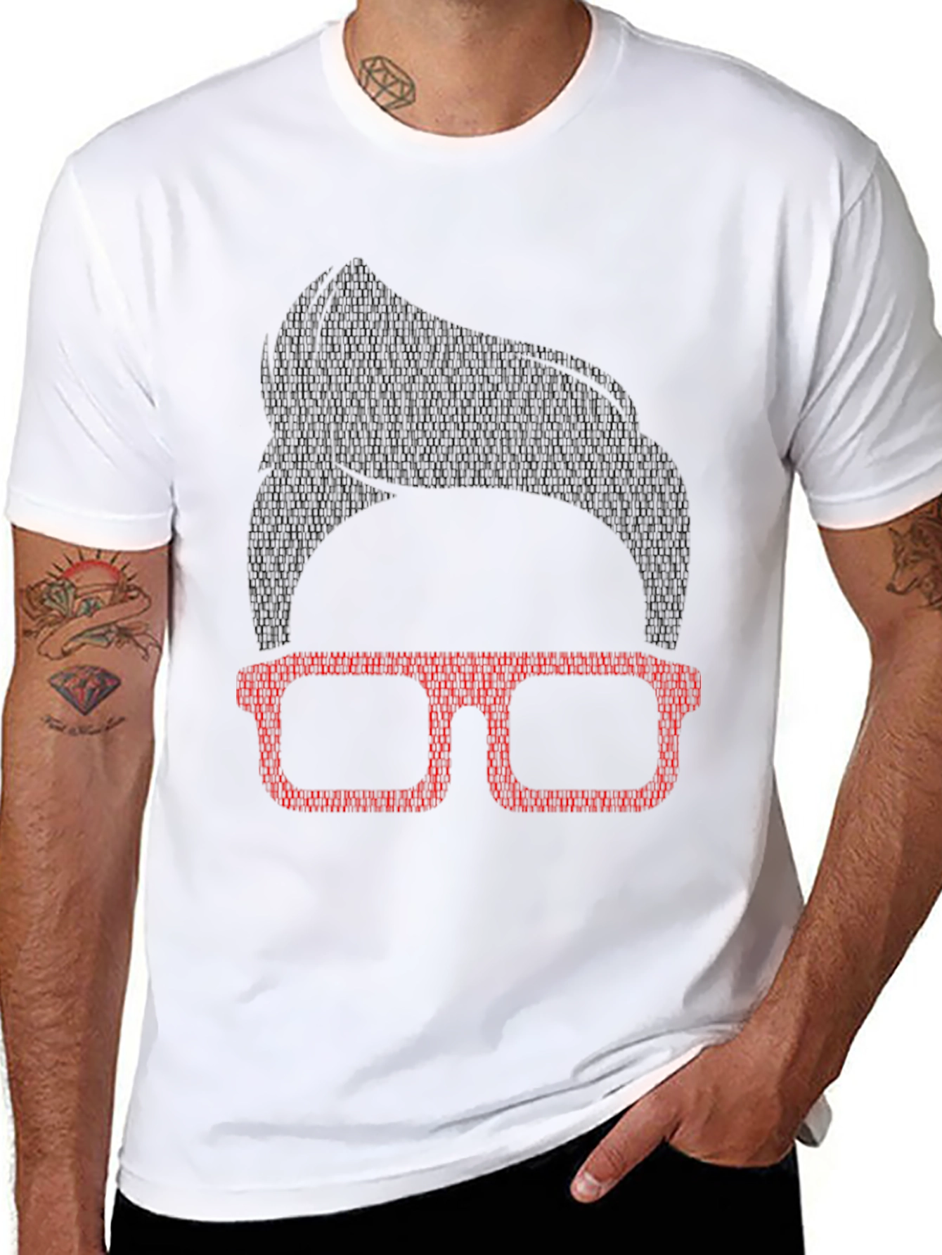 Nerdy Glasses Tee - Geek Chic Style
