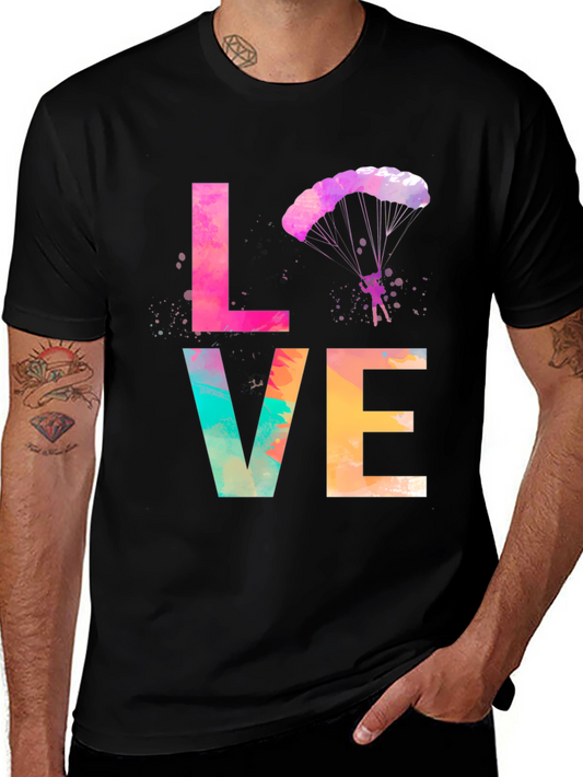LOVE Skydiving T-Shirt - Colorful Design