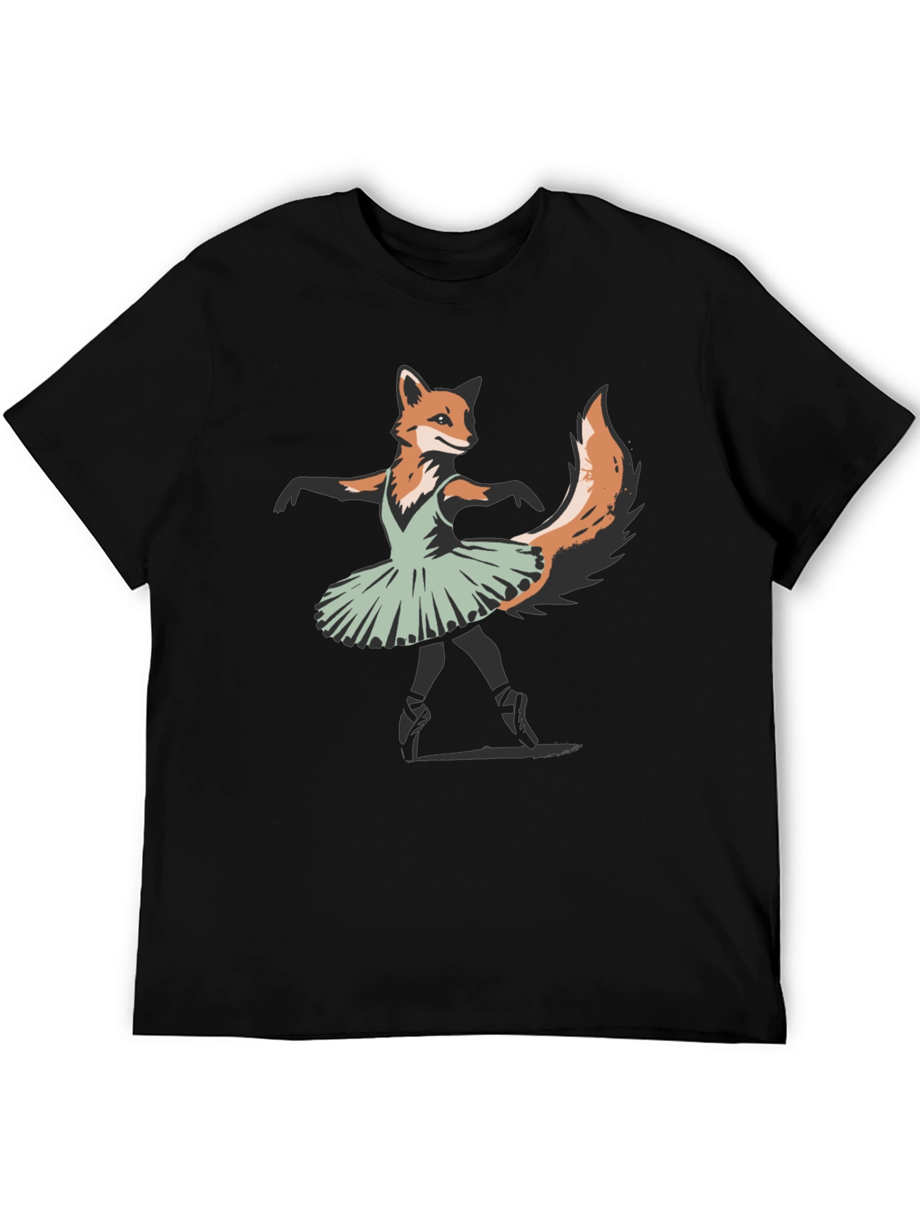 Fox Ballerina T-Shirt - Unique Animal Graphic Tee