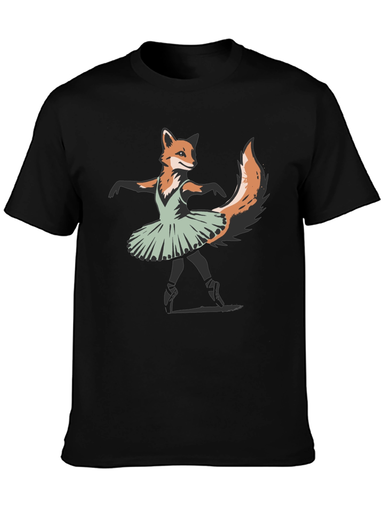 Fox Ballerina T-Shirt - Unique Animal Graphic Tee