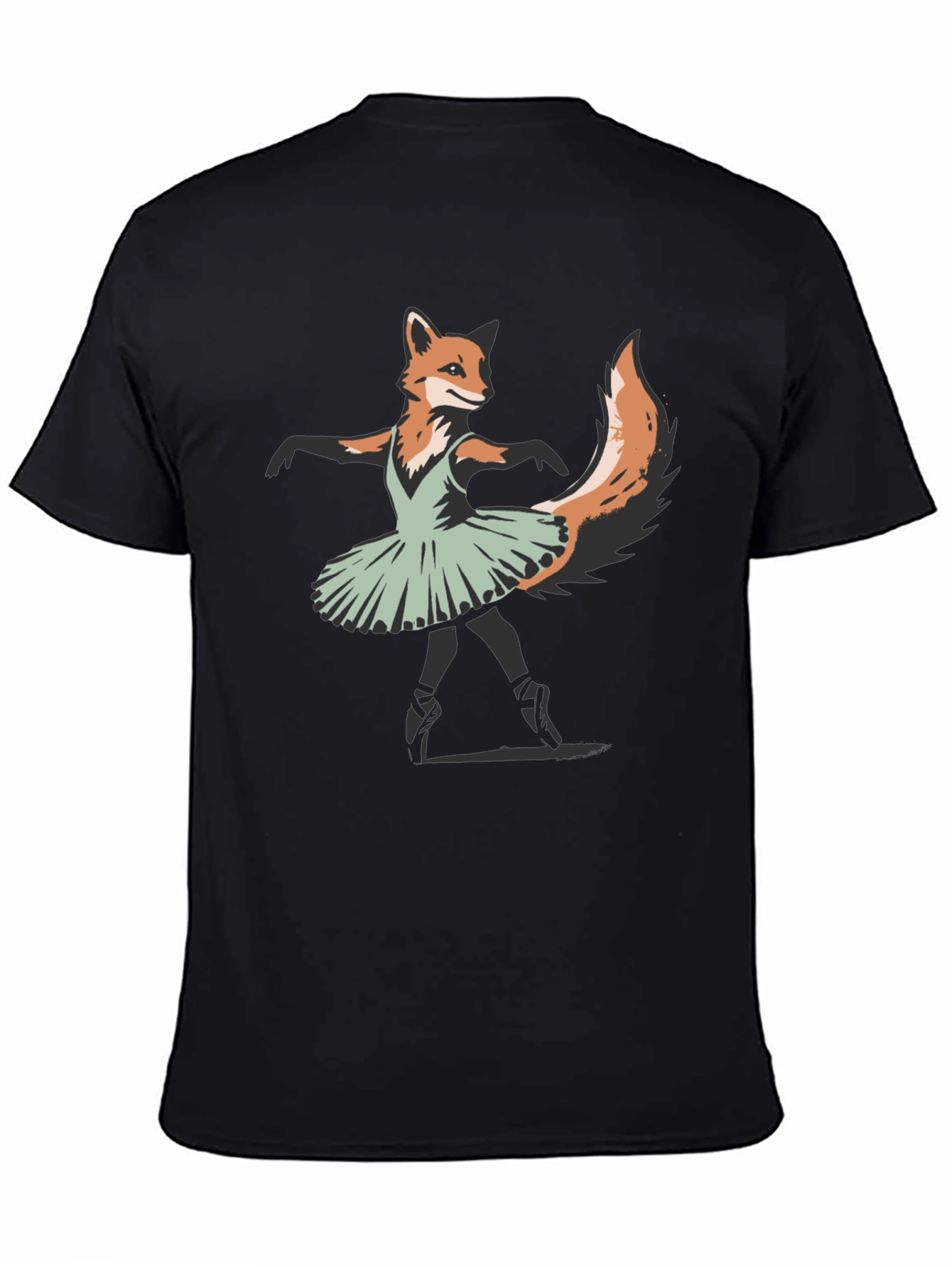 Fox Ballerina T-Shirt - Unique Animal Graphic Tee
