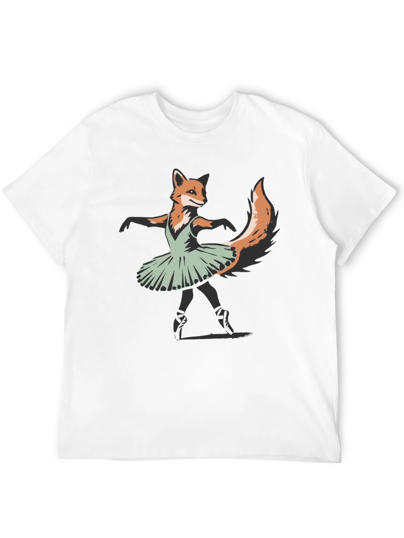Fox Ballerina T-Shirt - Unique Animal Graphic Tee