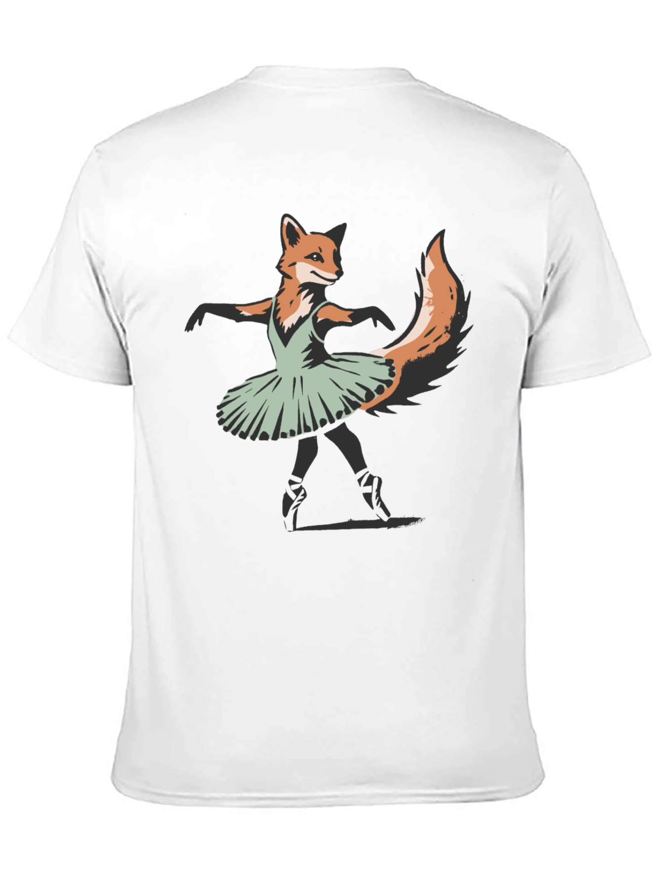 Fox Ballerina T-Shirt - Unique Animal Graphic Tee
