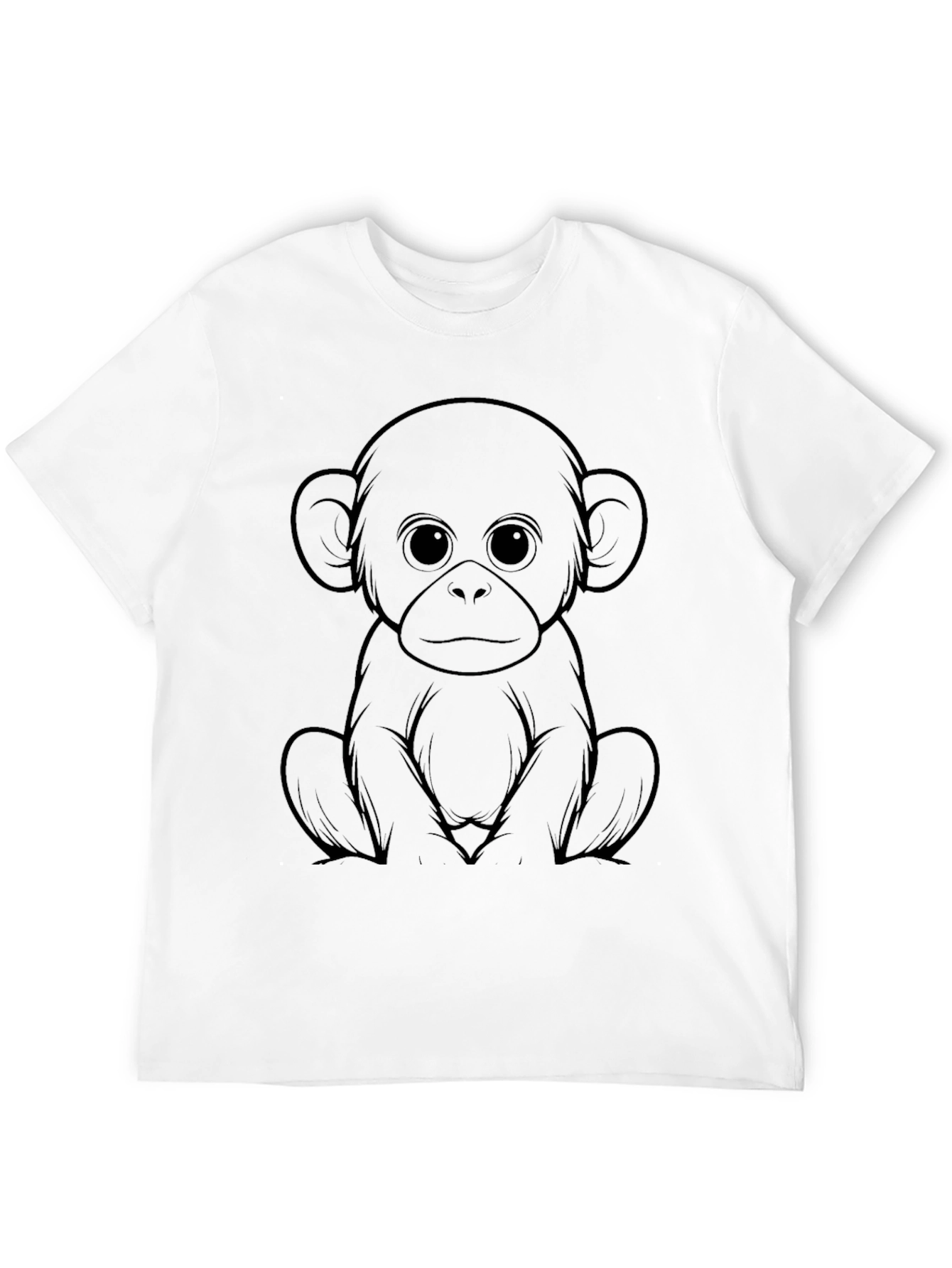 Monkey Graphic Black T-Shirt - Unisex
