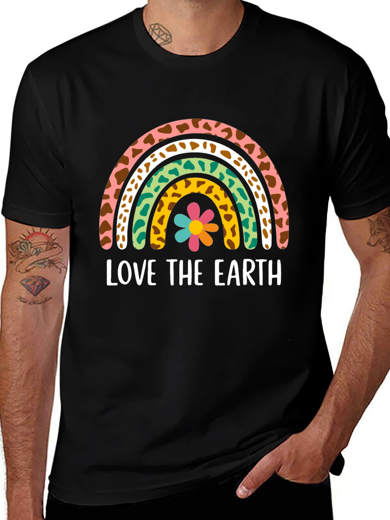 Love The Earth Rainbow Graphic T-Shirt