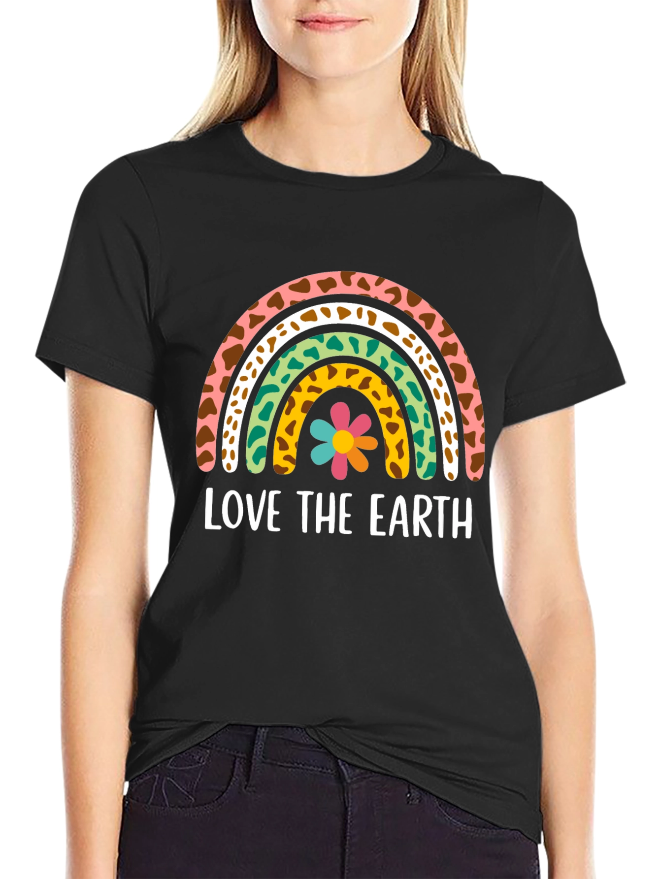 Love The Earth Rainbow Graphic T-Shirt