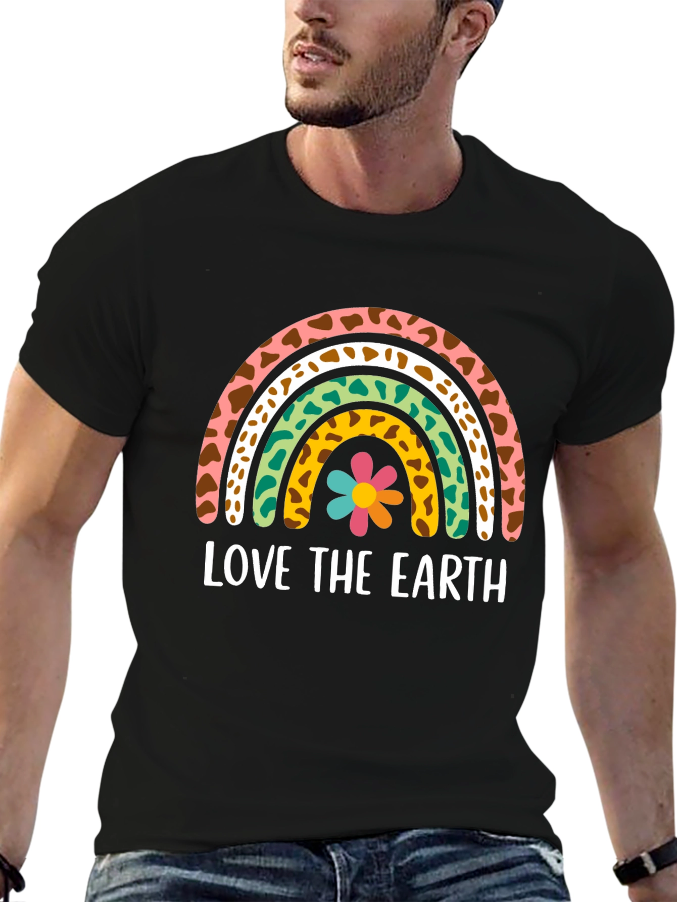 Love The Earth Rainbow Graphic T-Shirt