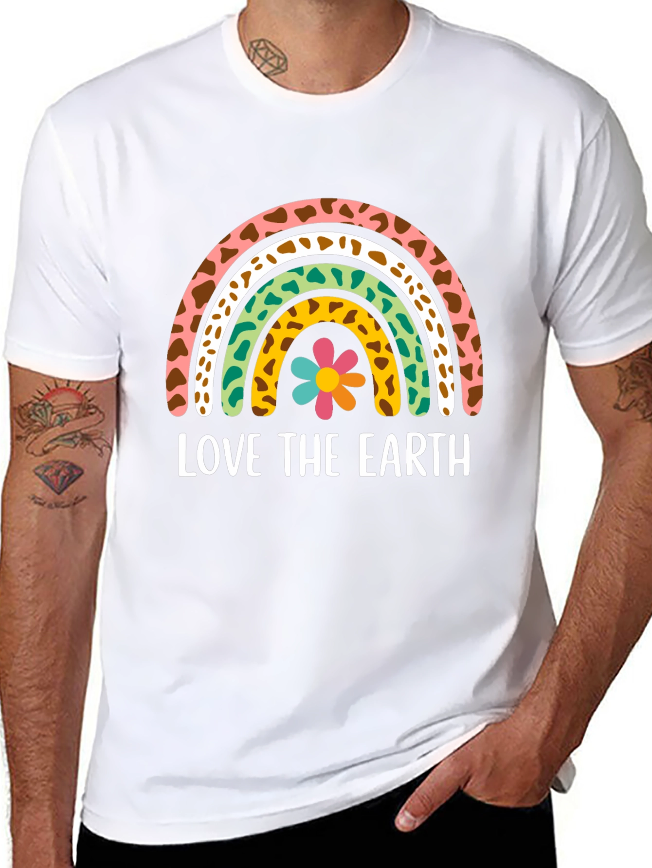 Love The Earth Rainbow Graphic T-Shirt