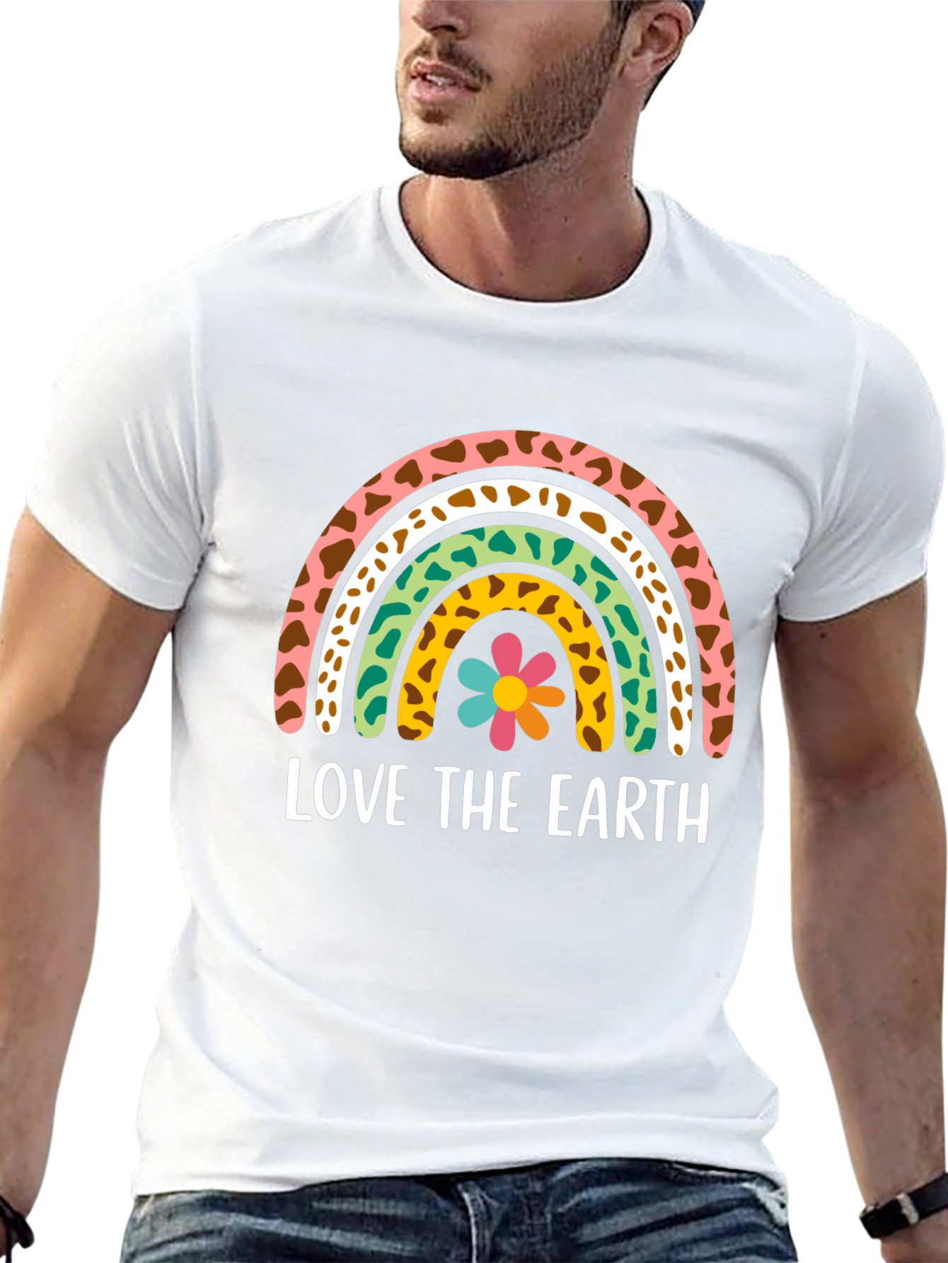 Love The Earth Rainbow Graphic T-Shirt