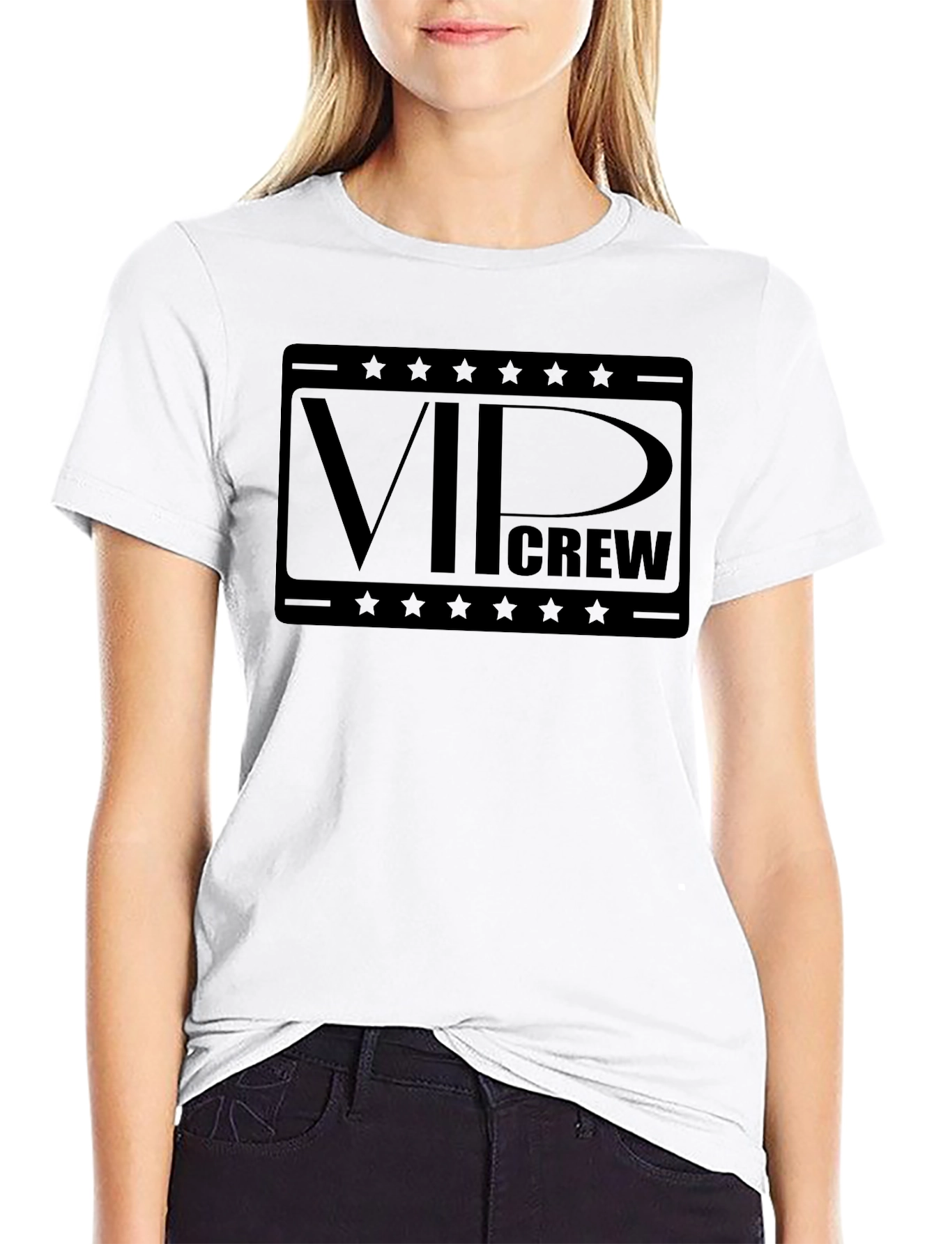 VIP Crew Black Graphic Tee