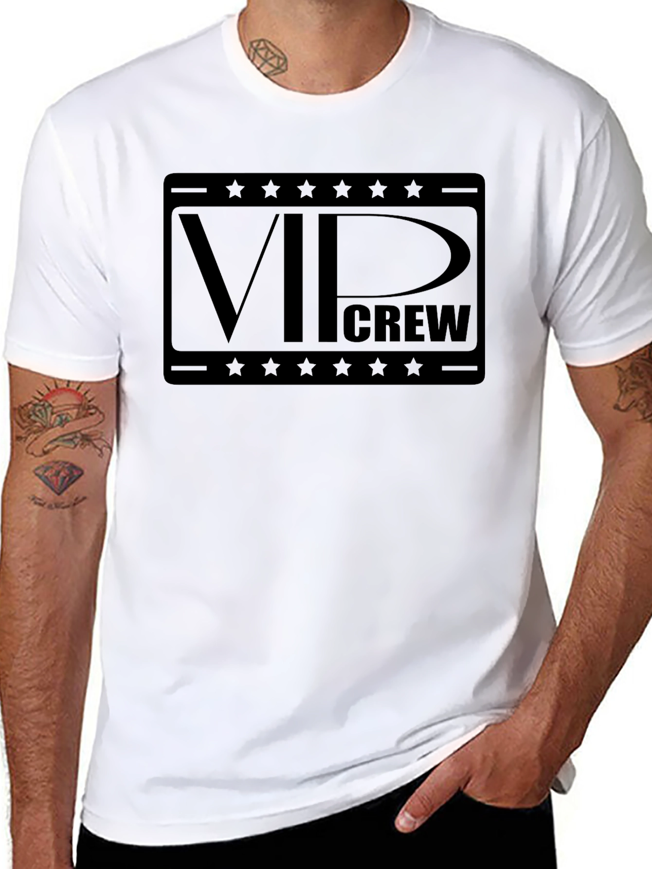 VIP Crew Black Graphic Tee