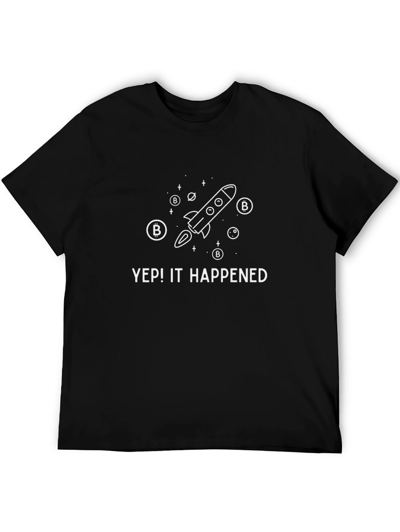 Bitcoin Rocket T-Shirt - Yep! It Happened Tee