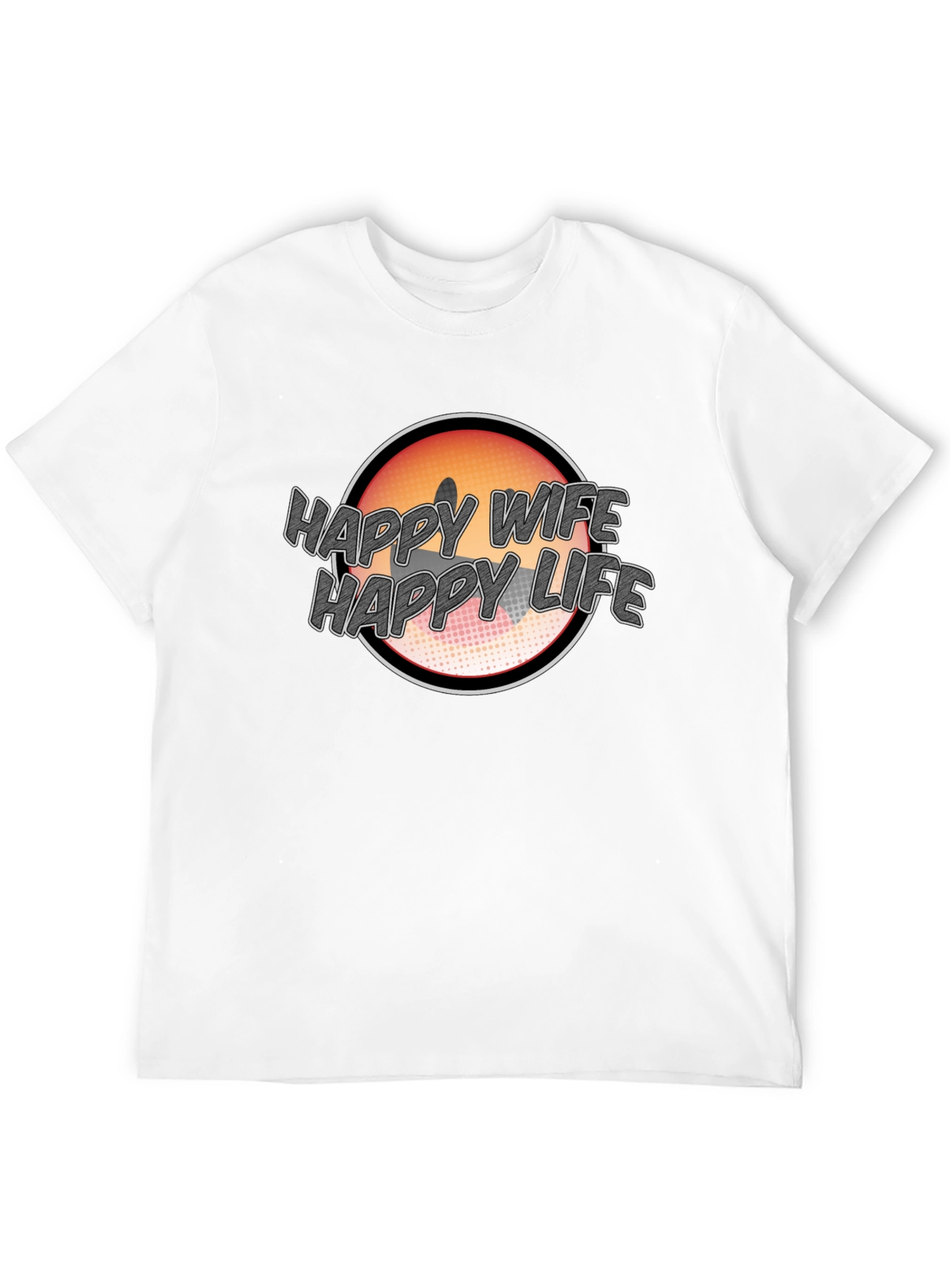 Happy Wife Happy Life Graphic Tee - Black