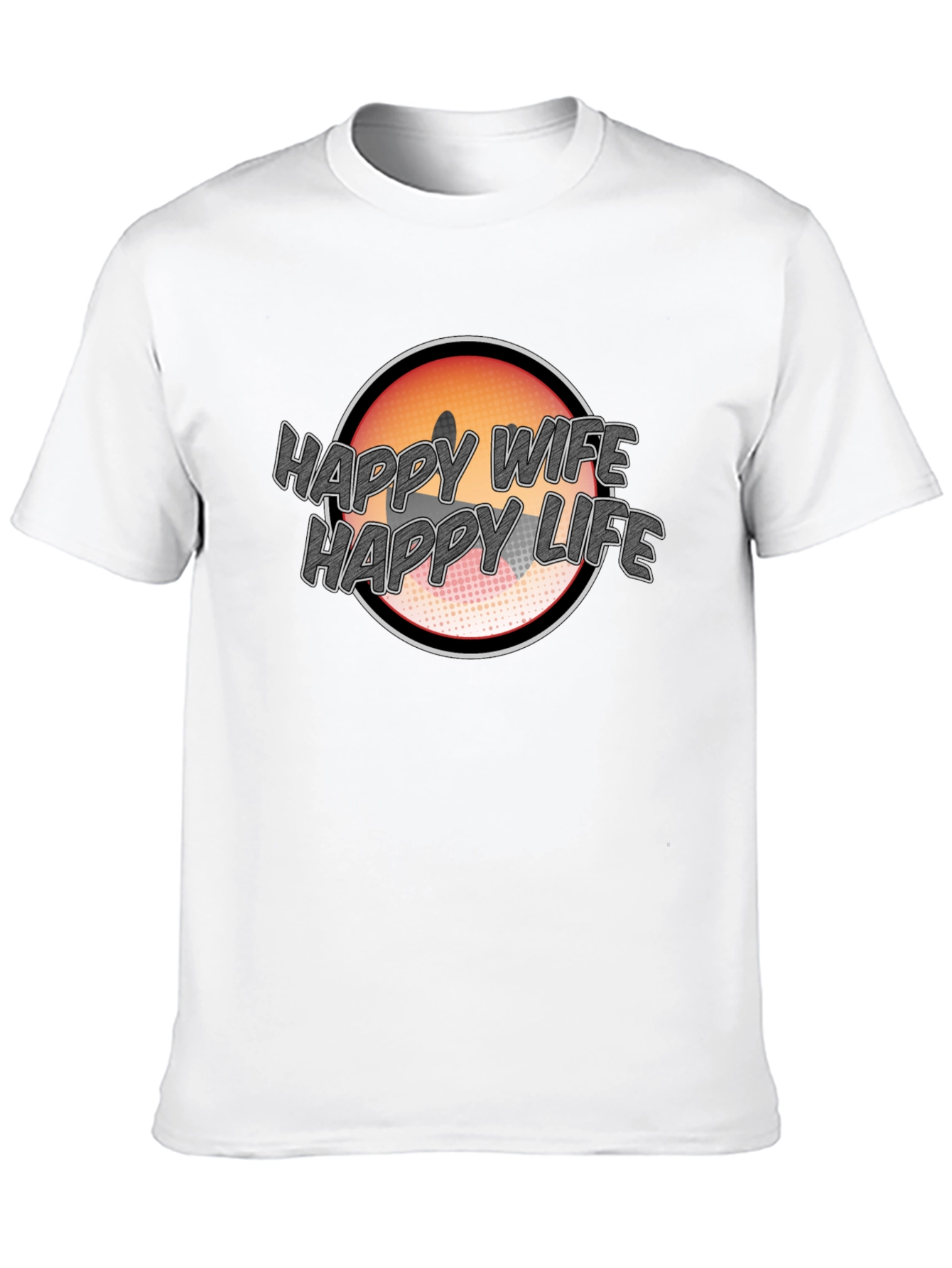 Happy Wife Happy Life Graphic Tee - Black