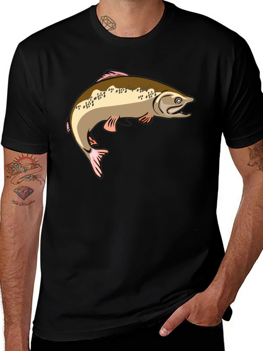Fishing T-Shirt - Salmon Graphic Tee