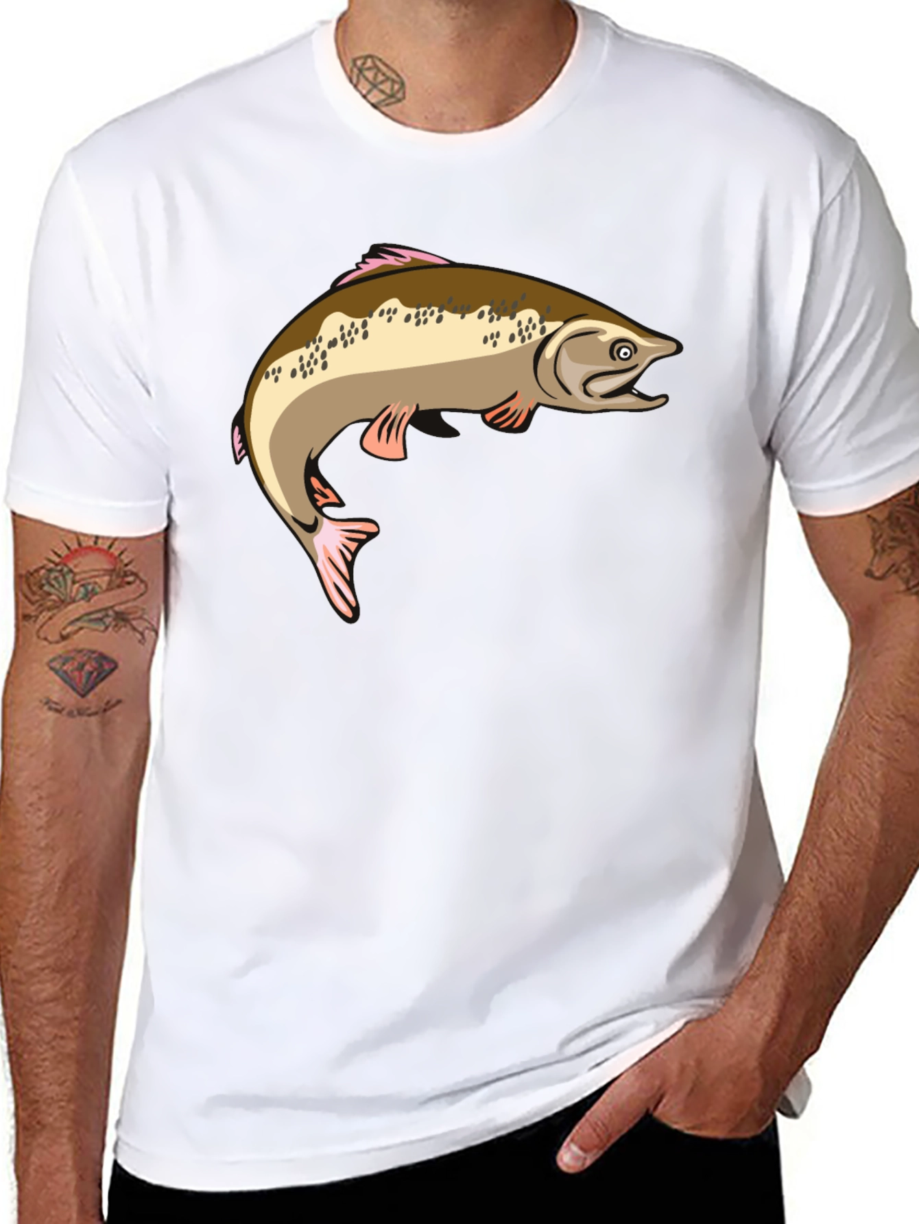 Fishing T-Shirt - Salmon Graphic Tee