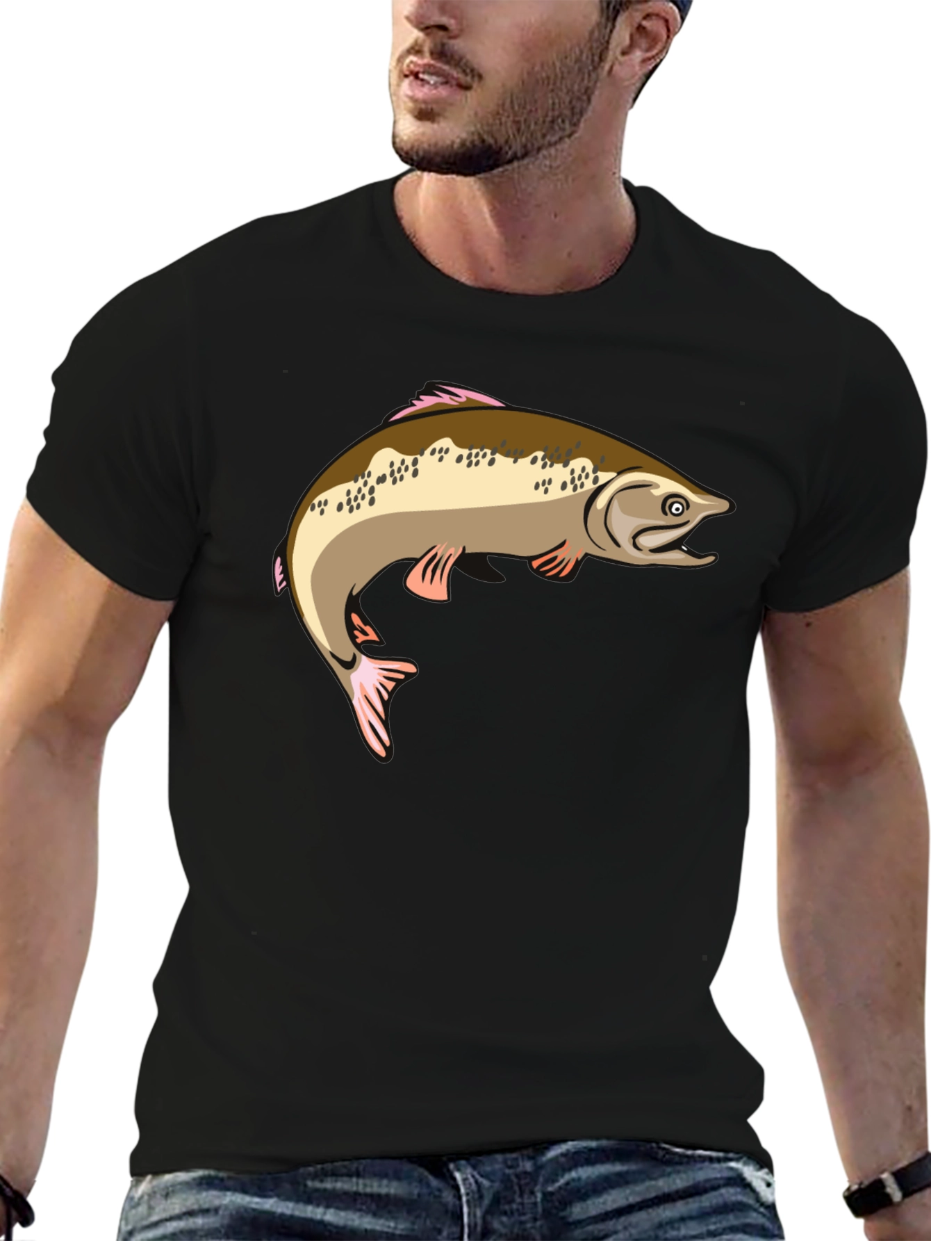 Fishing T-Shirt - Salmon Graphic Tee