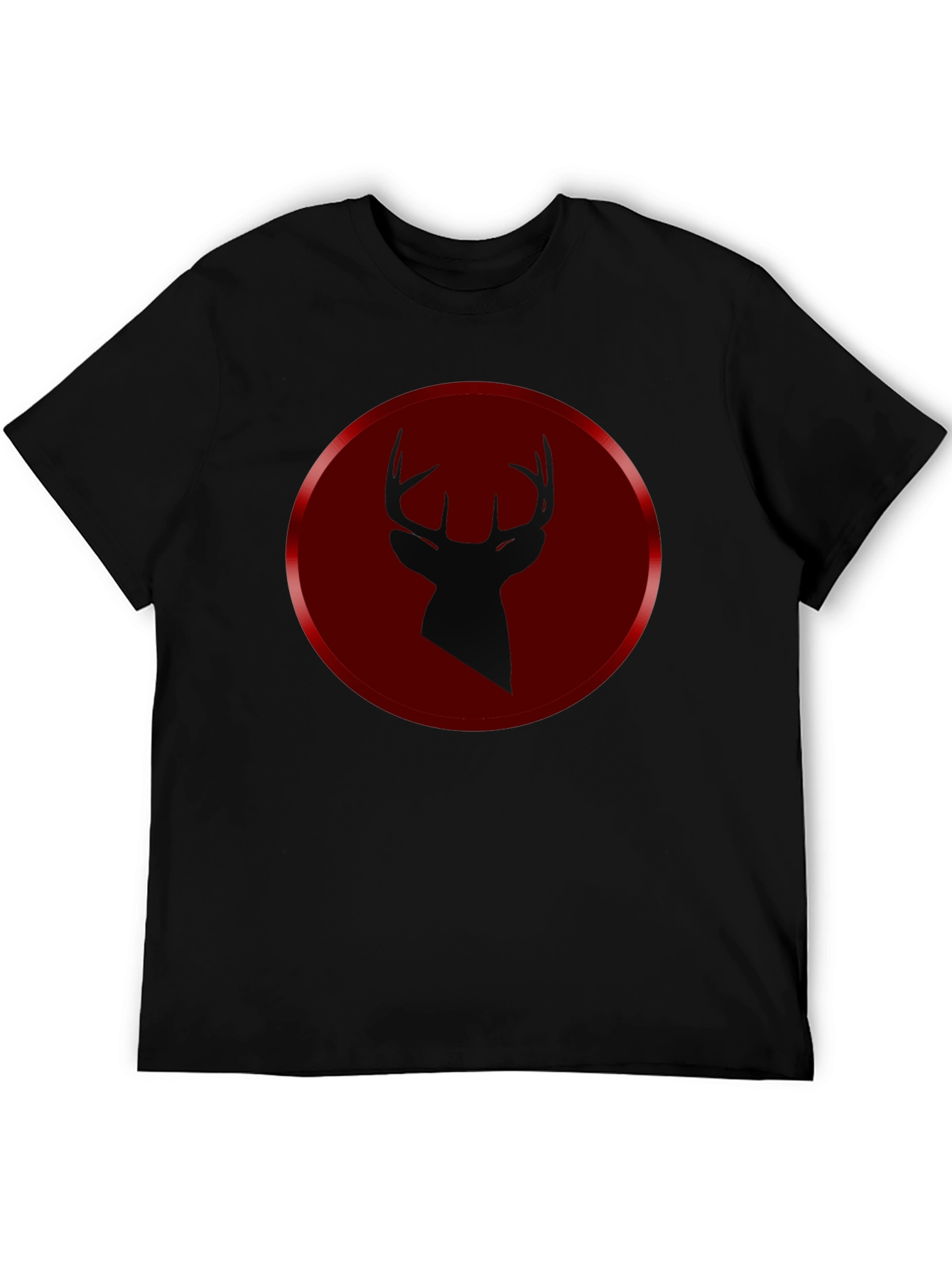 Deer Silhouette Graphic Tee - Mens Black T-Shirt