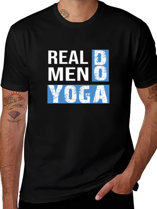 Real Men Do Yoga Graphic Tee