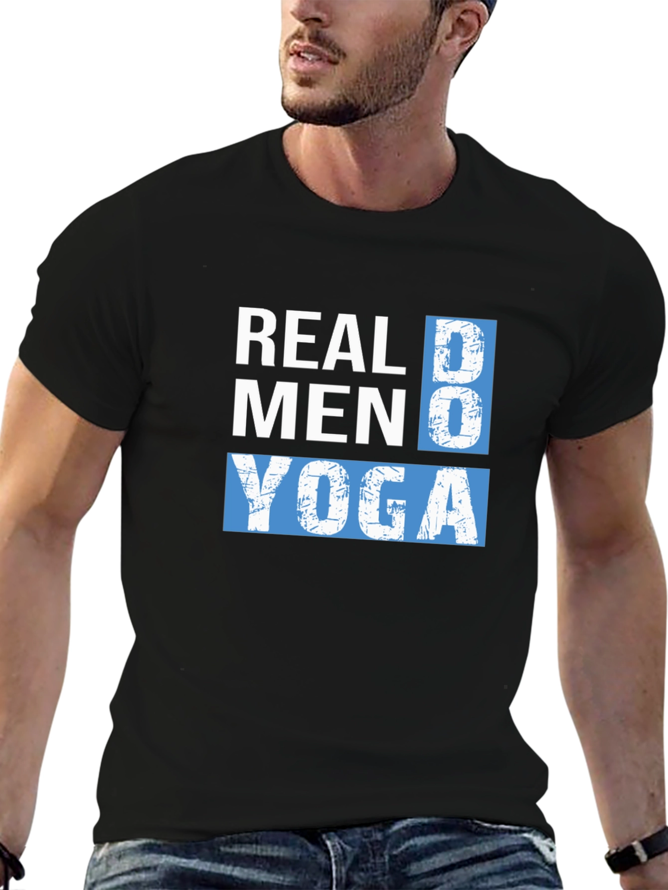 Real Men Do Yoga Graphic Tee