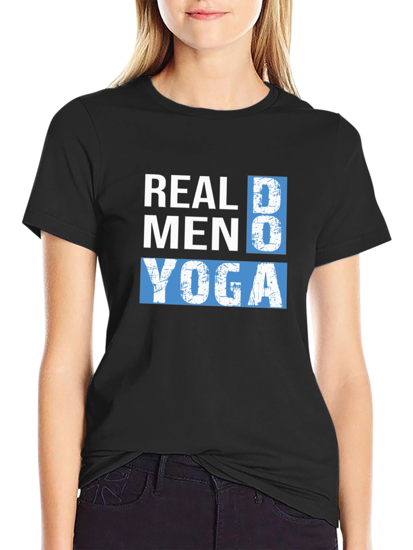 Real Men Do Yoga Graphic Tee