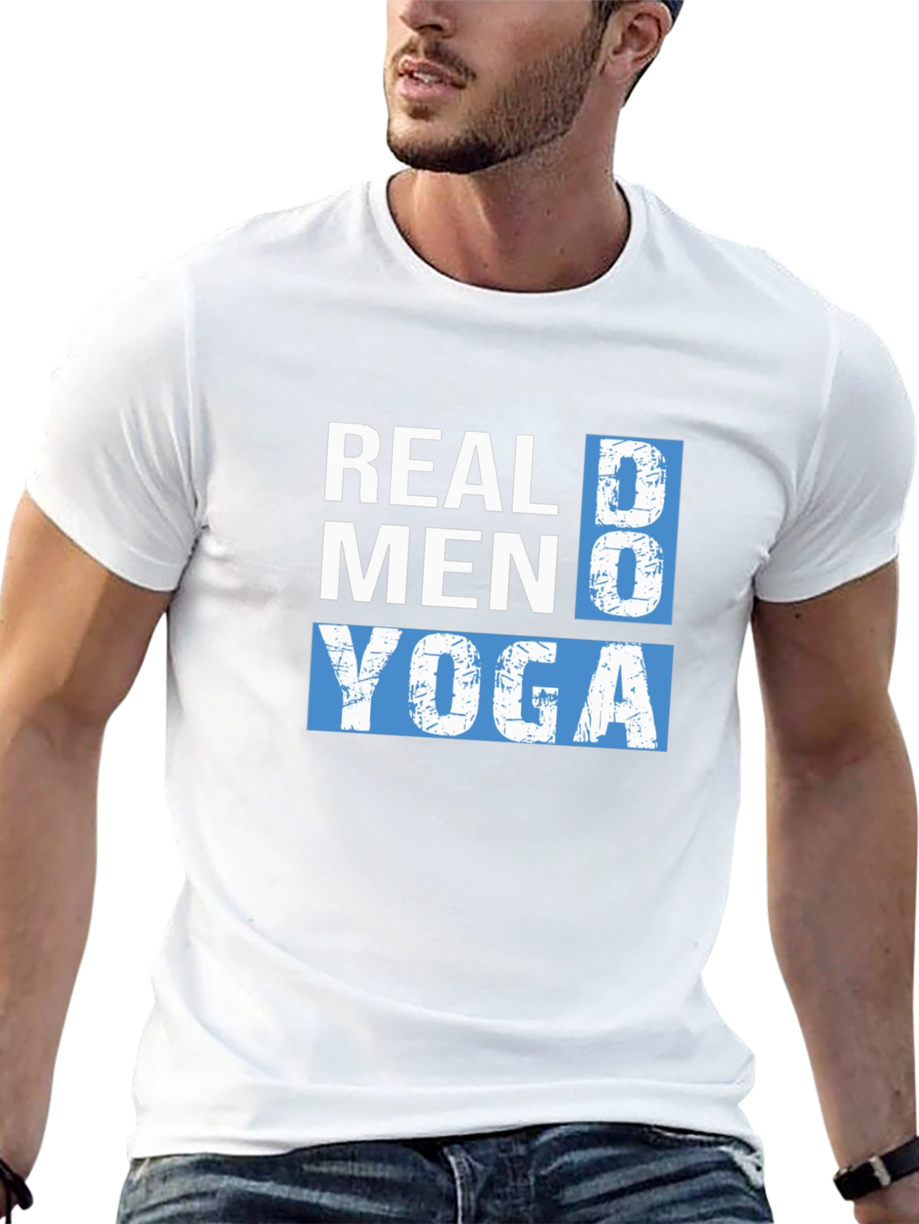 Real Men Do Yoga Graphic Tee